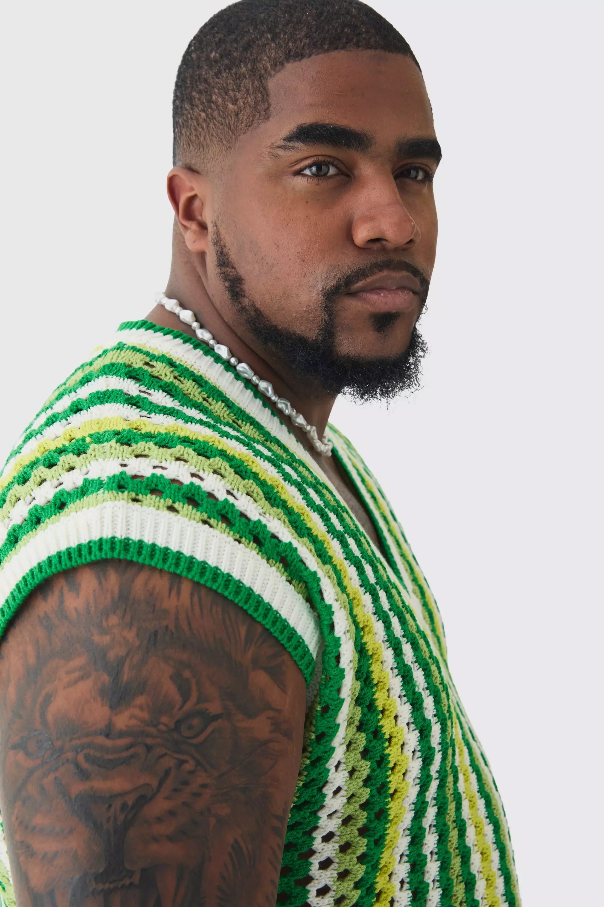 Plus Oversize Häkel-Tanktop, Green alternatives Bild