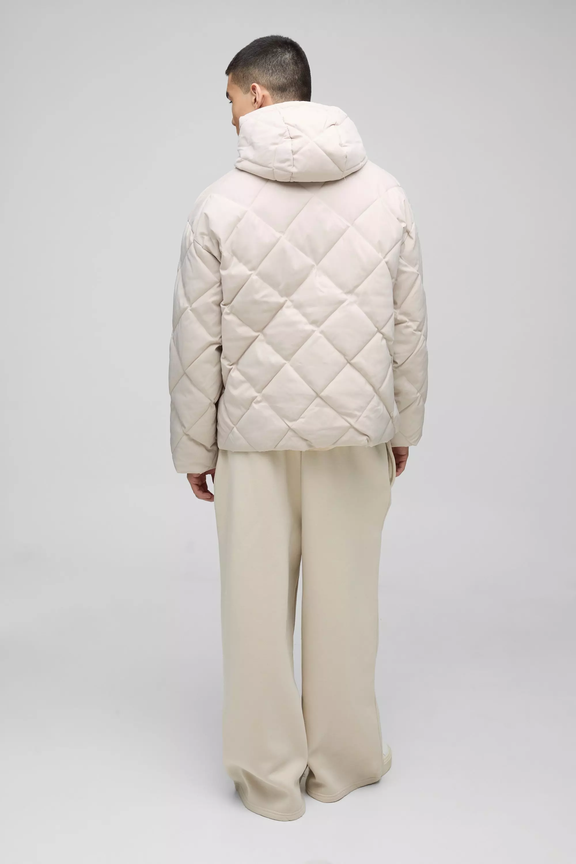 Quilted half jacket deals