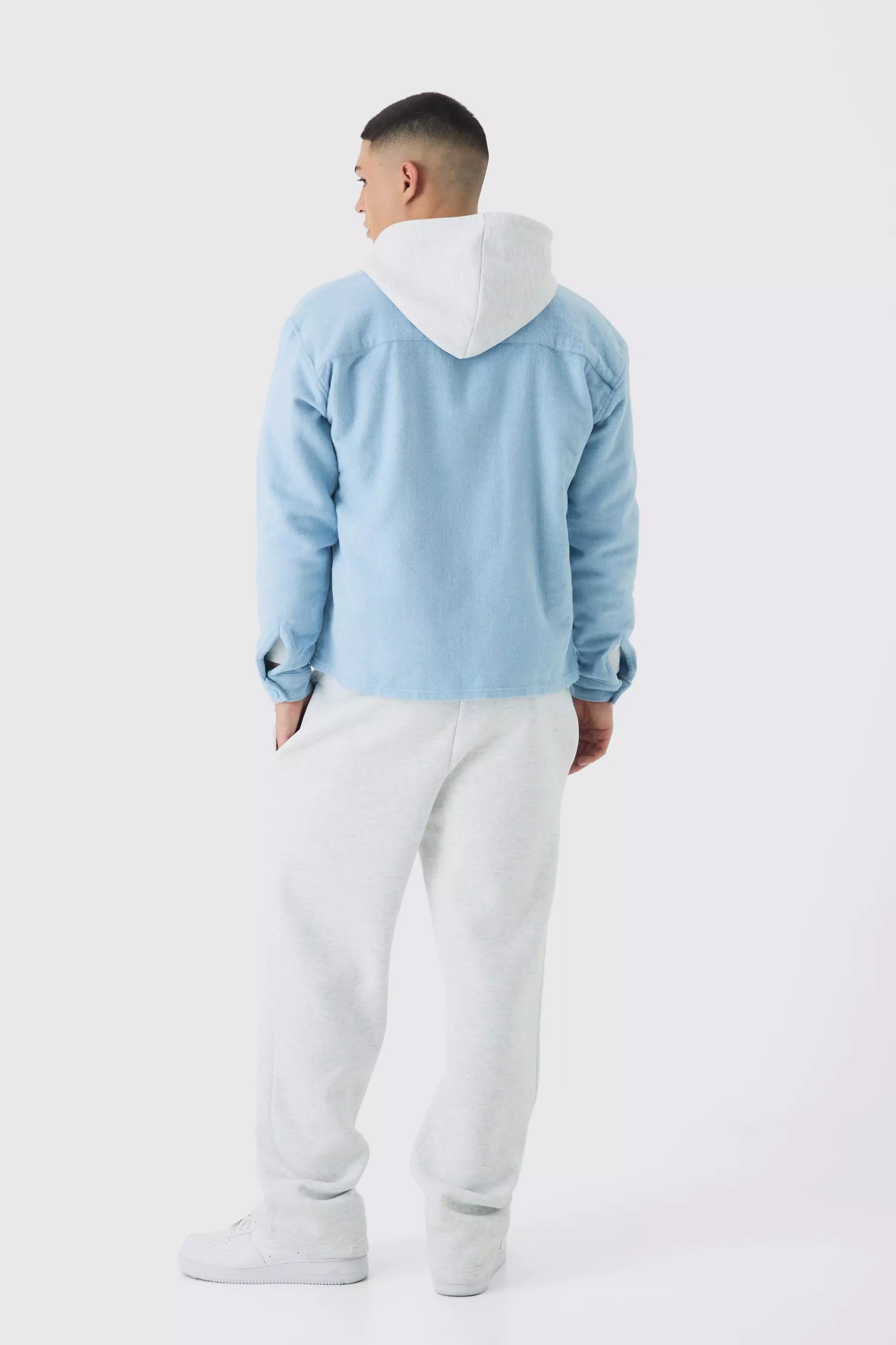 Surchemise oversize en maille brossée, Light blue autre image