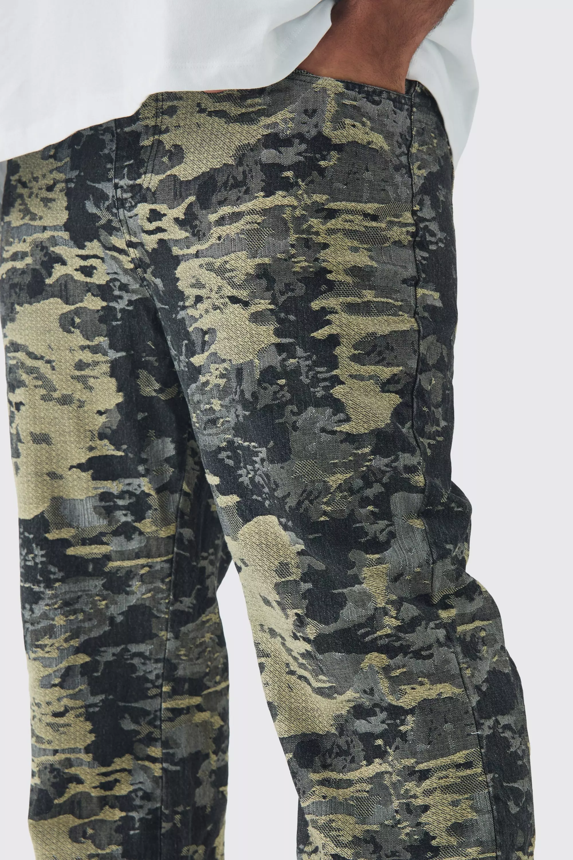 Black Plus Denim Fabric Interest Relaxed Fit Jeans alternative image
