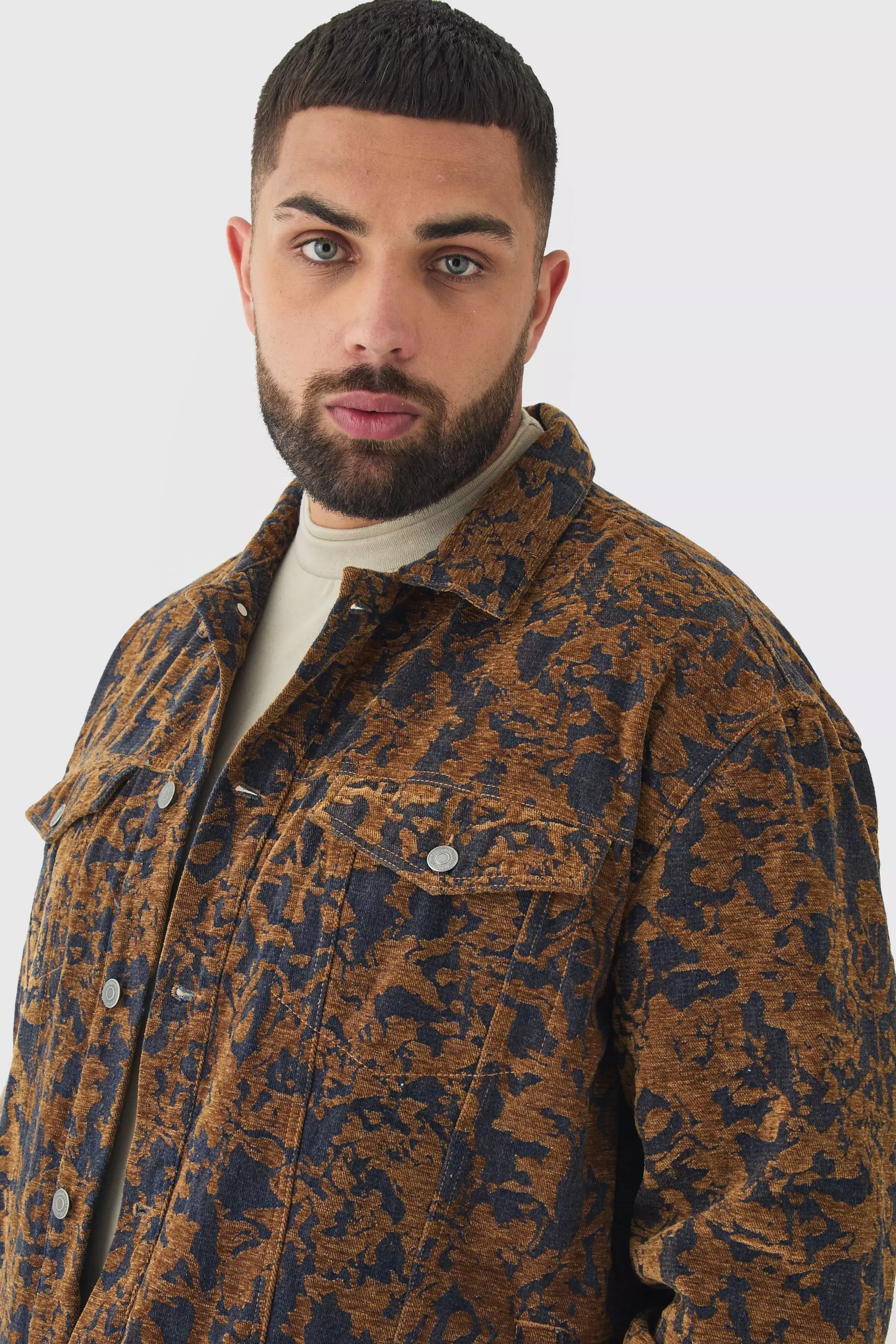 Grande taille - Veste oversize en jean, Dark wash autre image