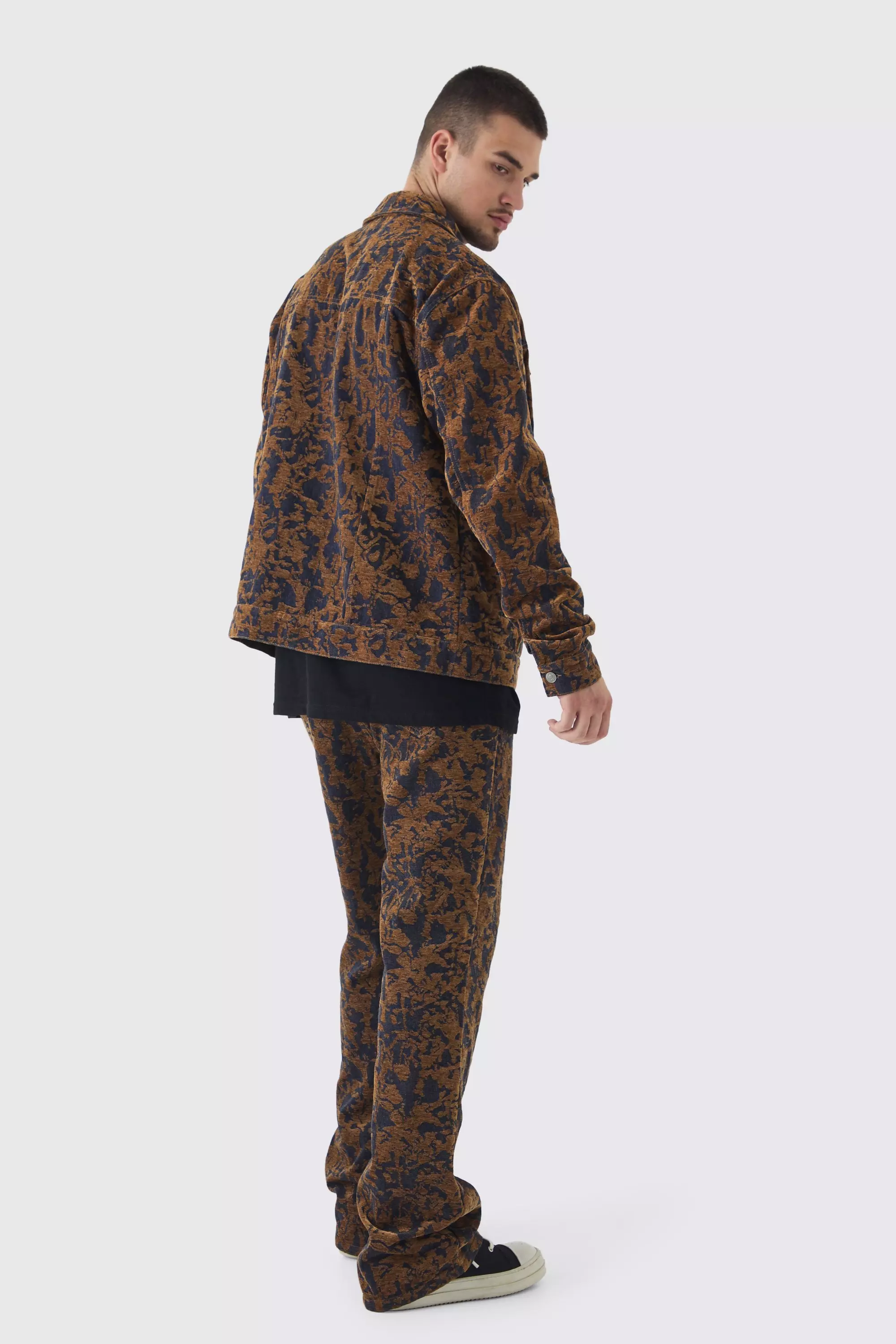 Dark wash Tall Oversized Burnout Spijkerjas alternatieve afbeelding