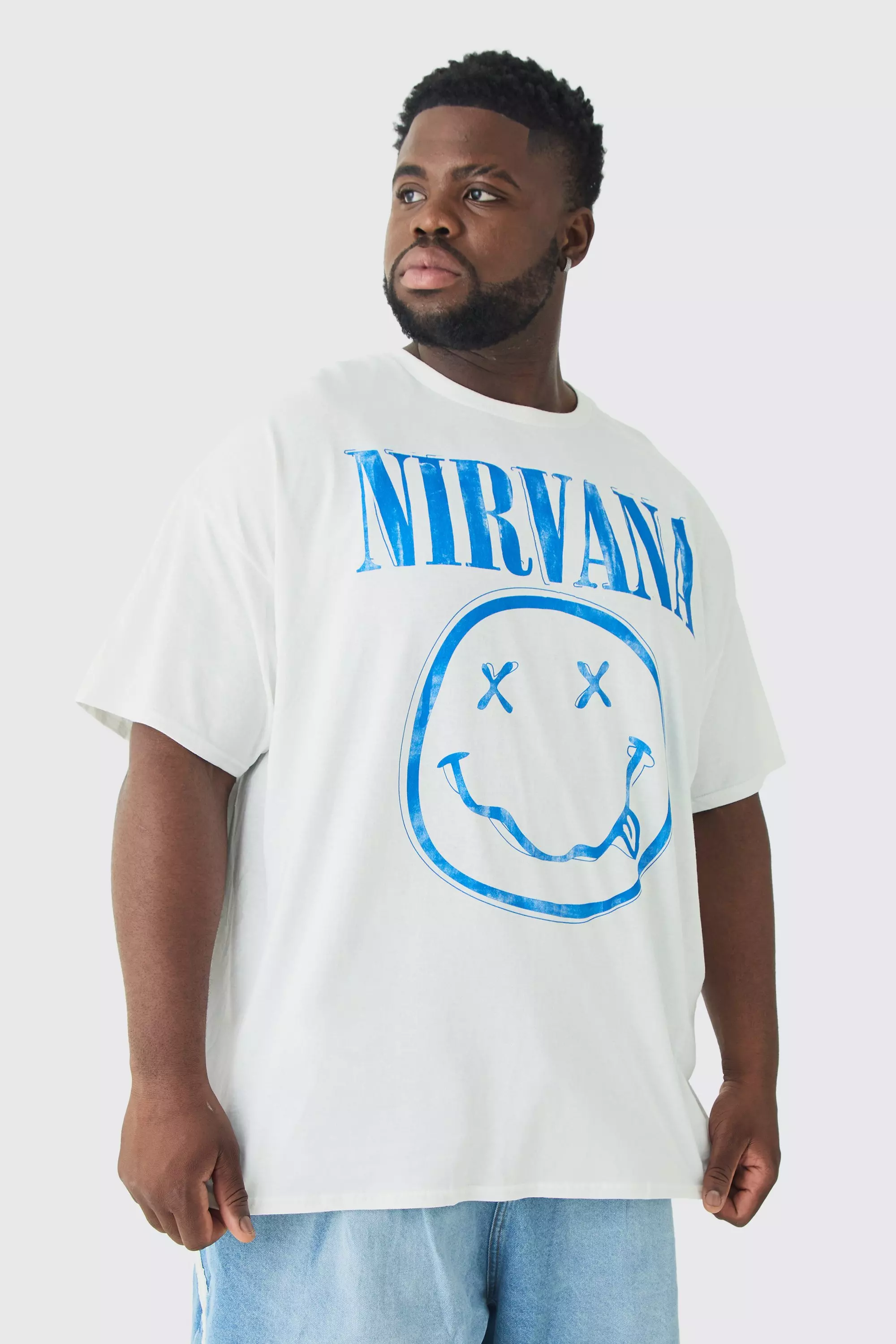 Plus Nirvana Face License T-shirt White