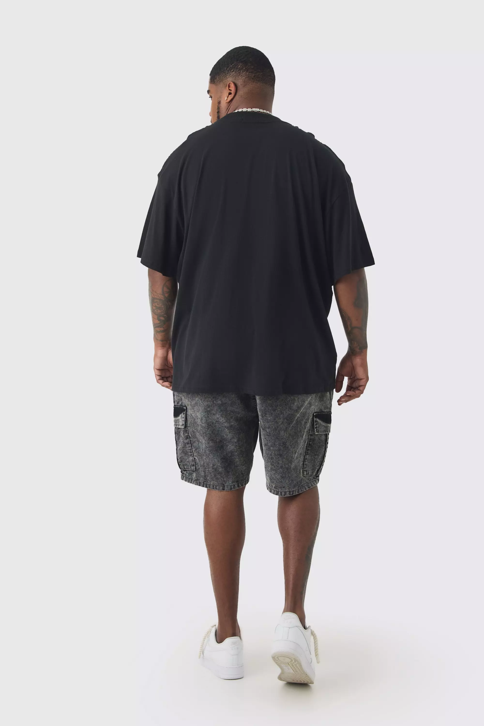 Black Plus Oversized Floral Mask T-shirt alternative image