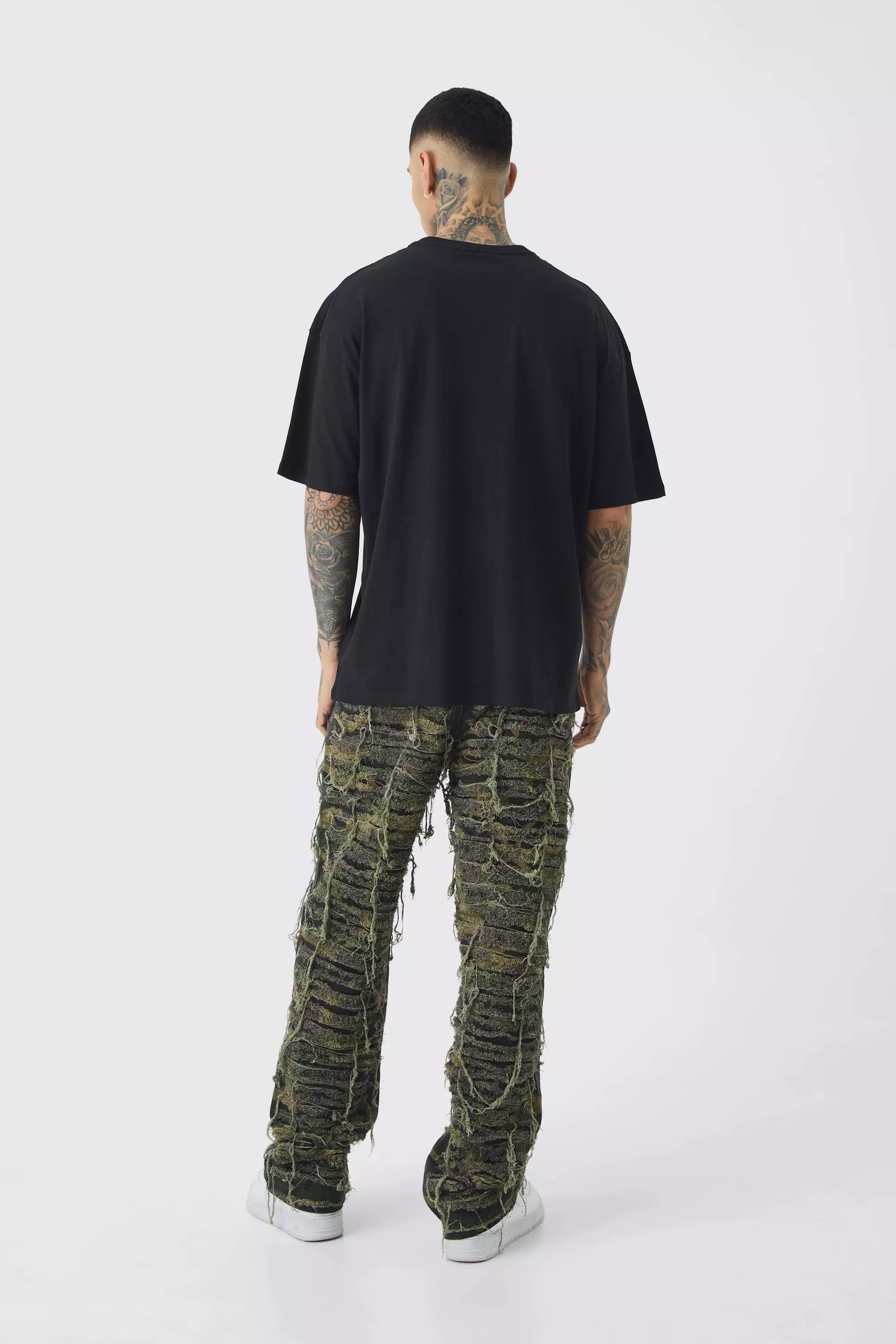 Tall Oversize T-Shirt mit floralem Print, Black alternatives Bild