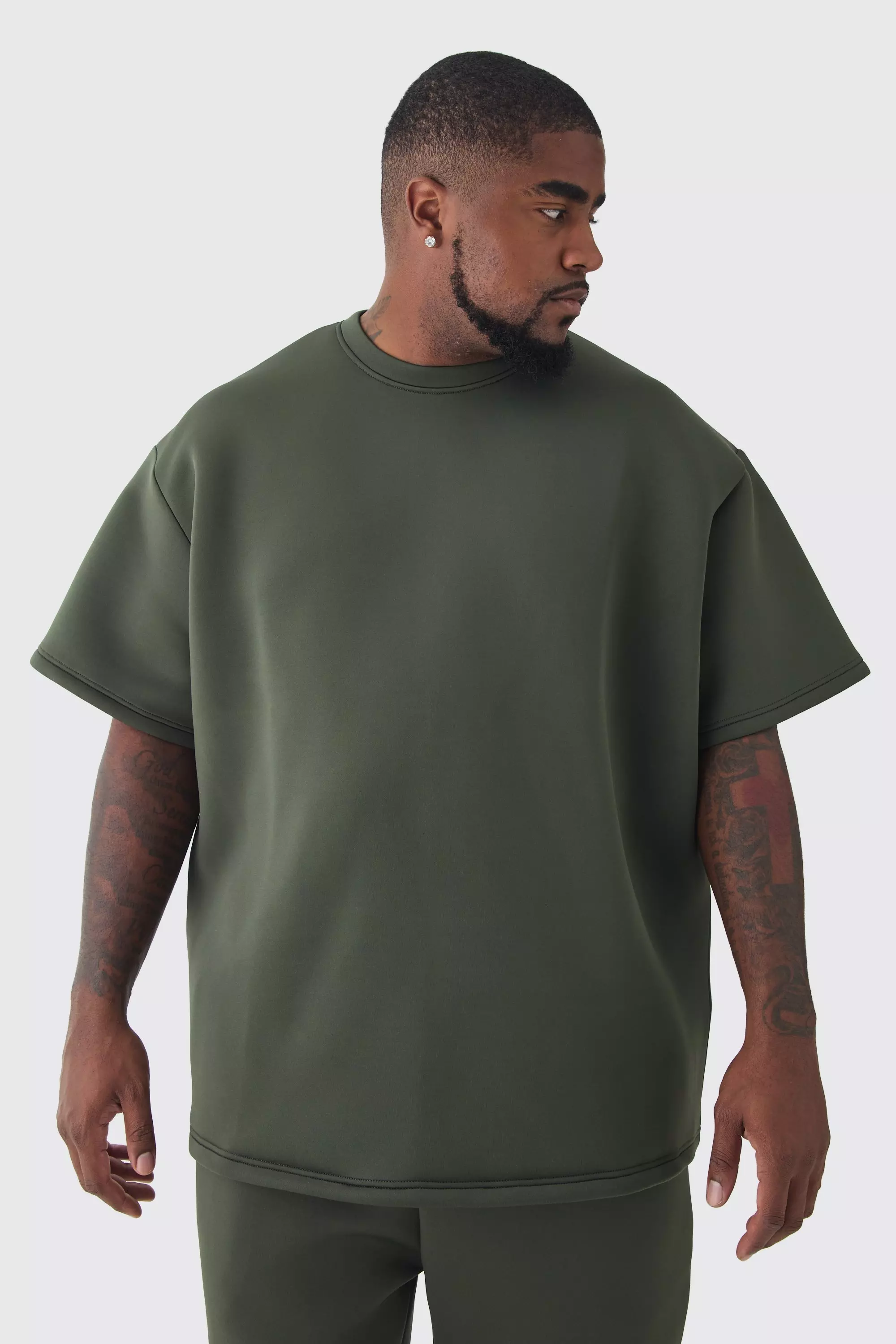 Khaki Plus Scuba Oversized T-shirt