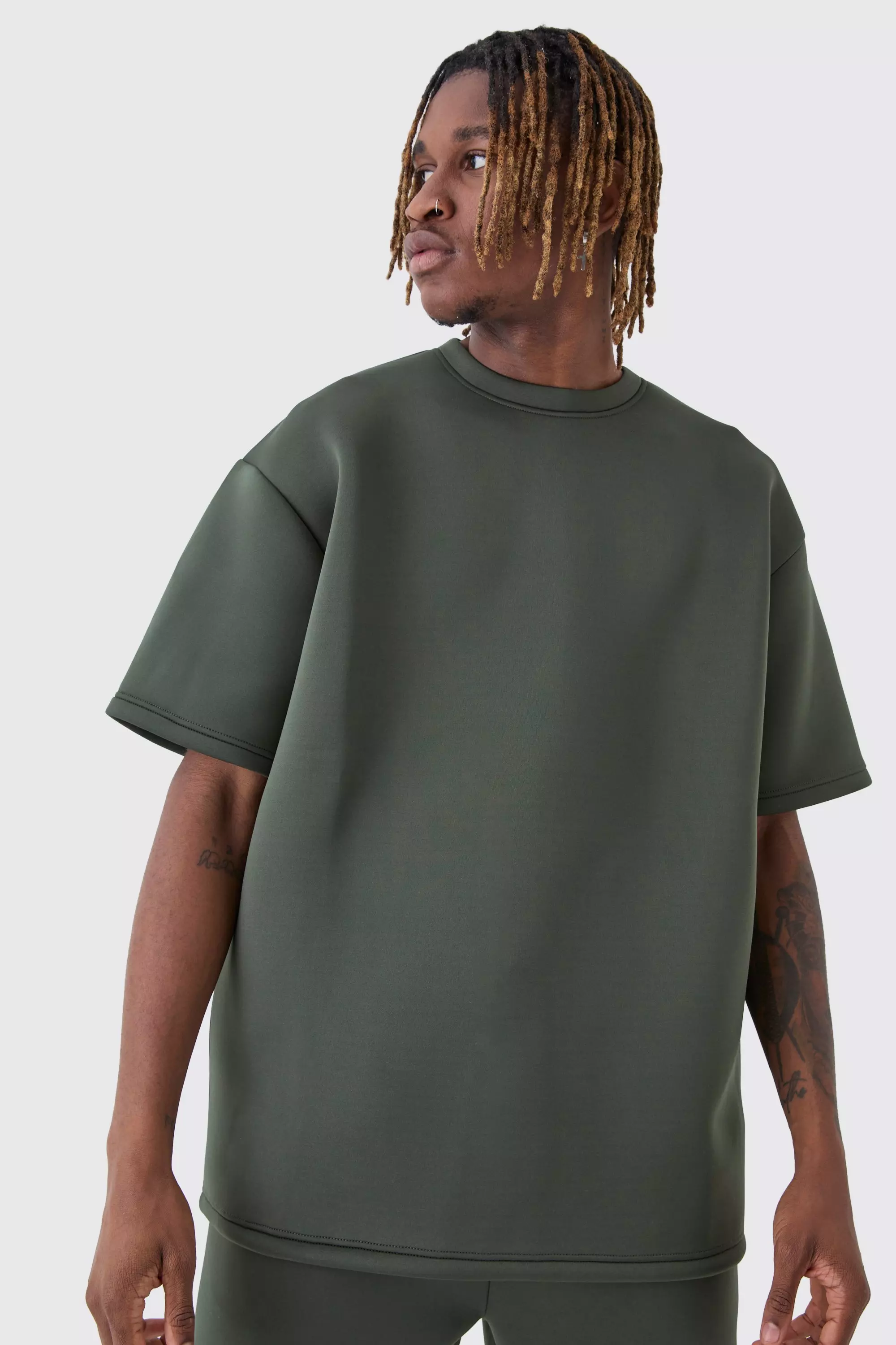 Khaki Tall Scuba Oversized T-shirt