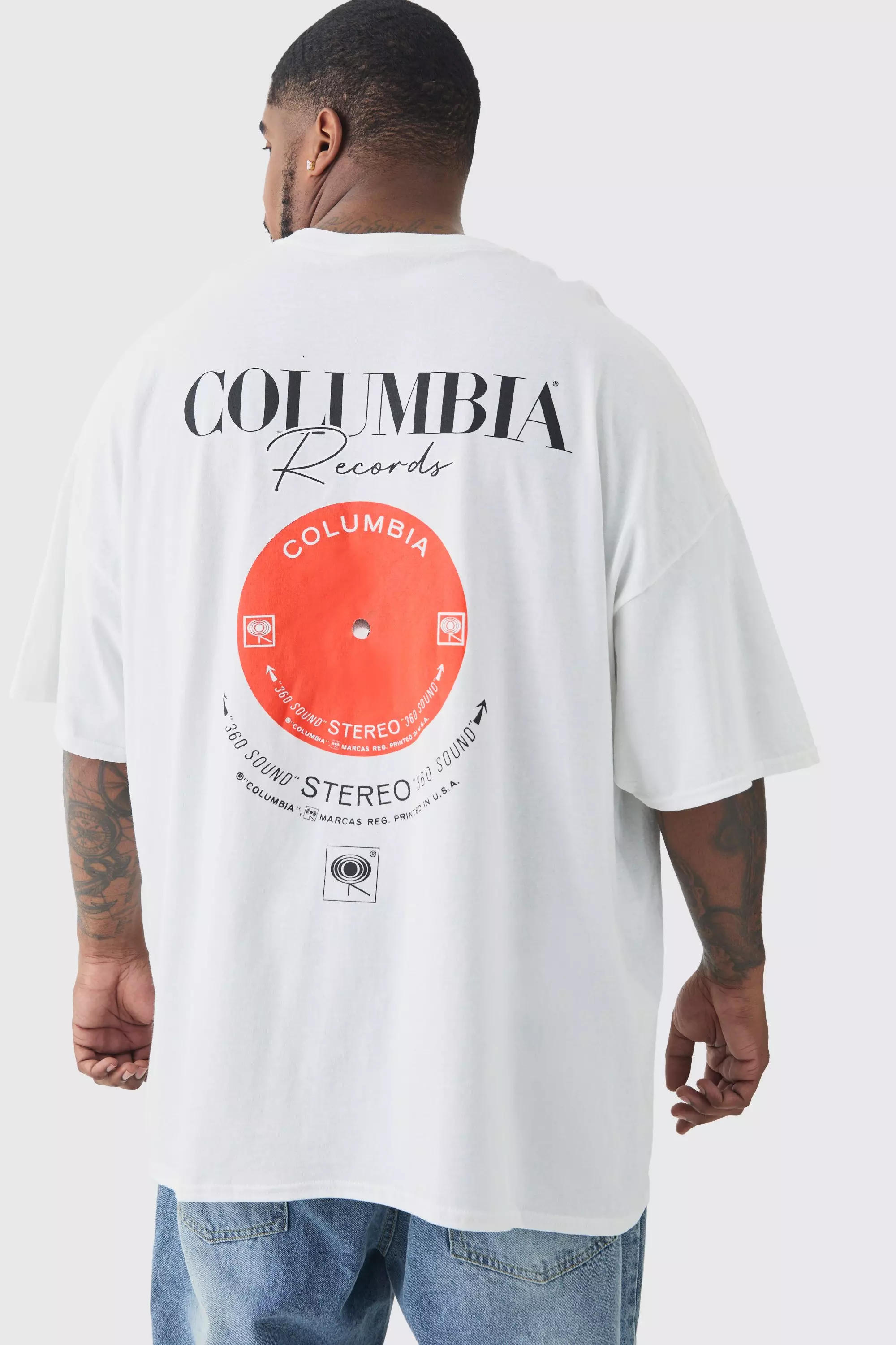 Plus Columbia Records License T-shirt White