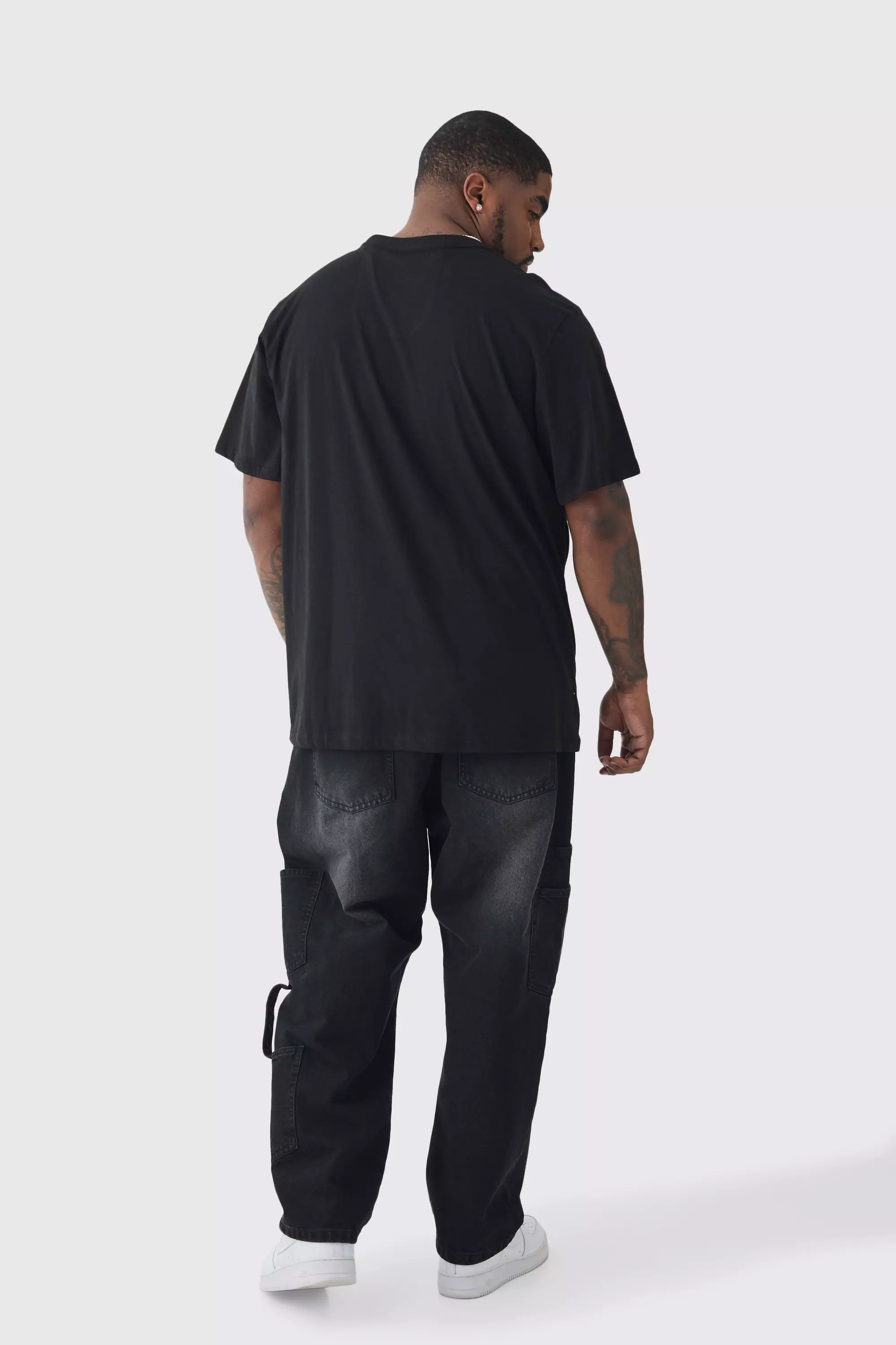 Grande taille - T-shirt à imprimé Attack Of Titan, Black autre image