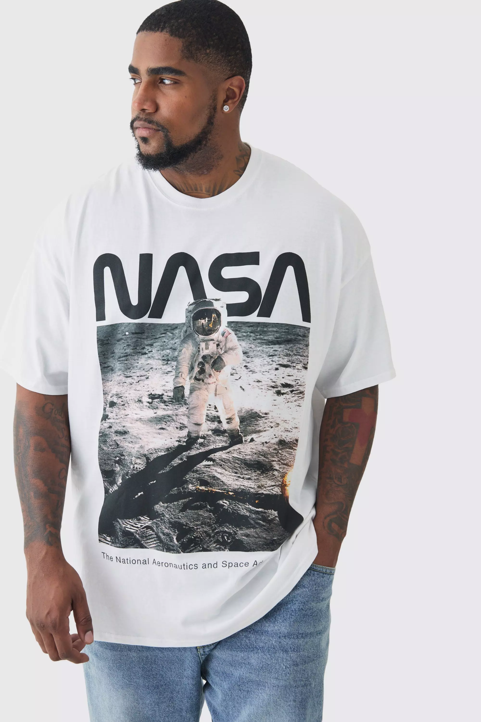 Grande taille - T-shirt à imprimé Nasa, White autre image