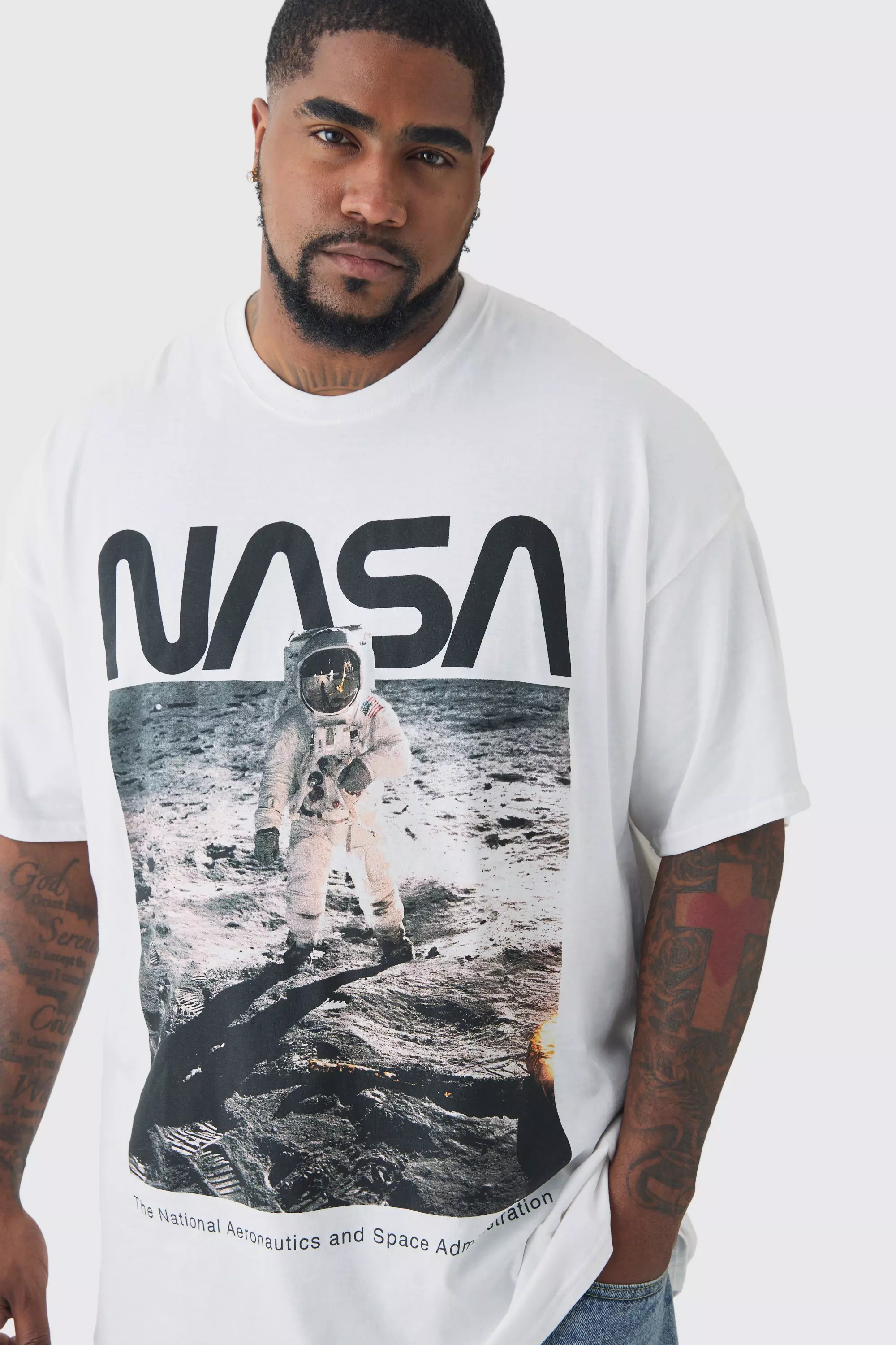 Grande taille - T-shirt à imprimé Nasa, White autre image