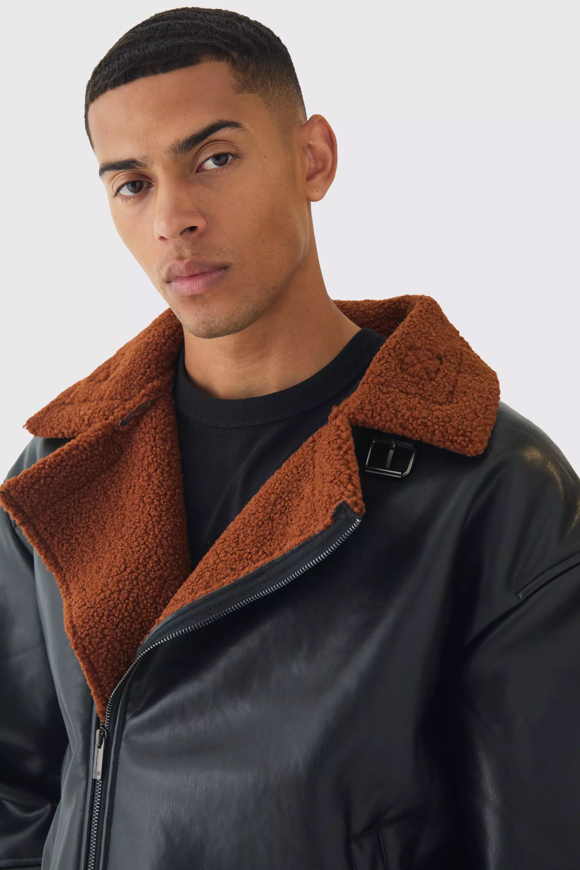 Boohooman aviator fashion jacket