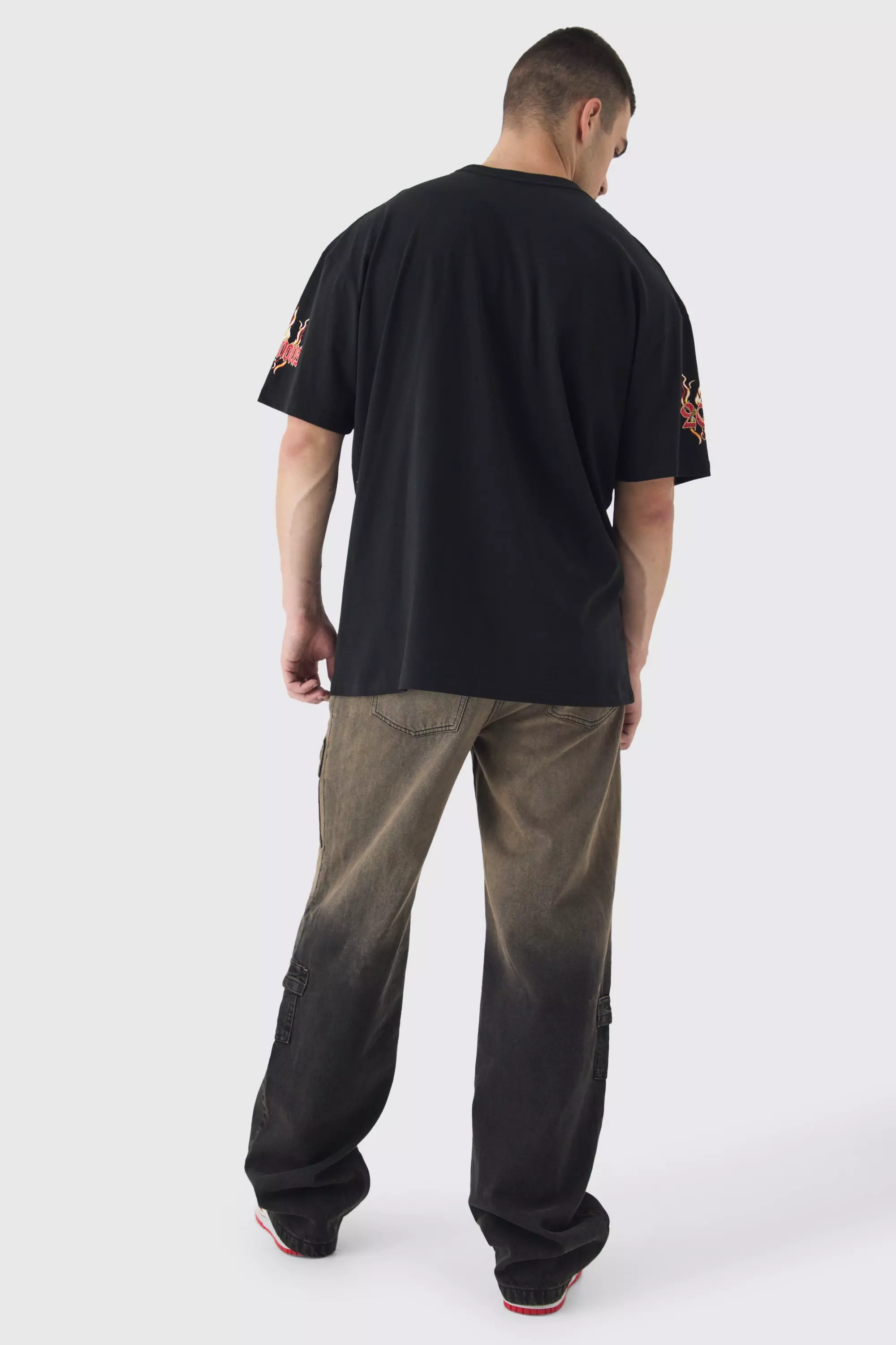 Chocolate Tall Overdye Ombre Jeans Met Zakken alternatieve afbeelding