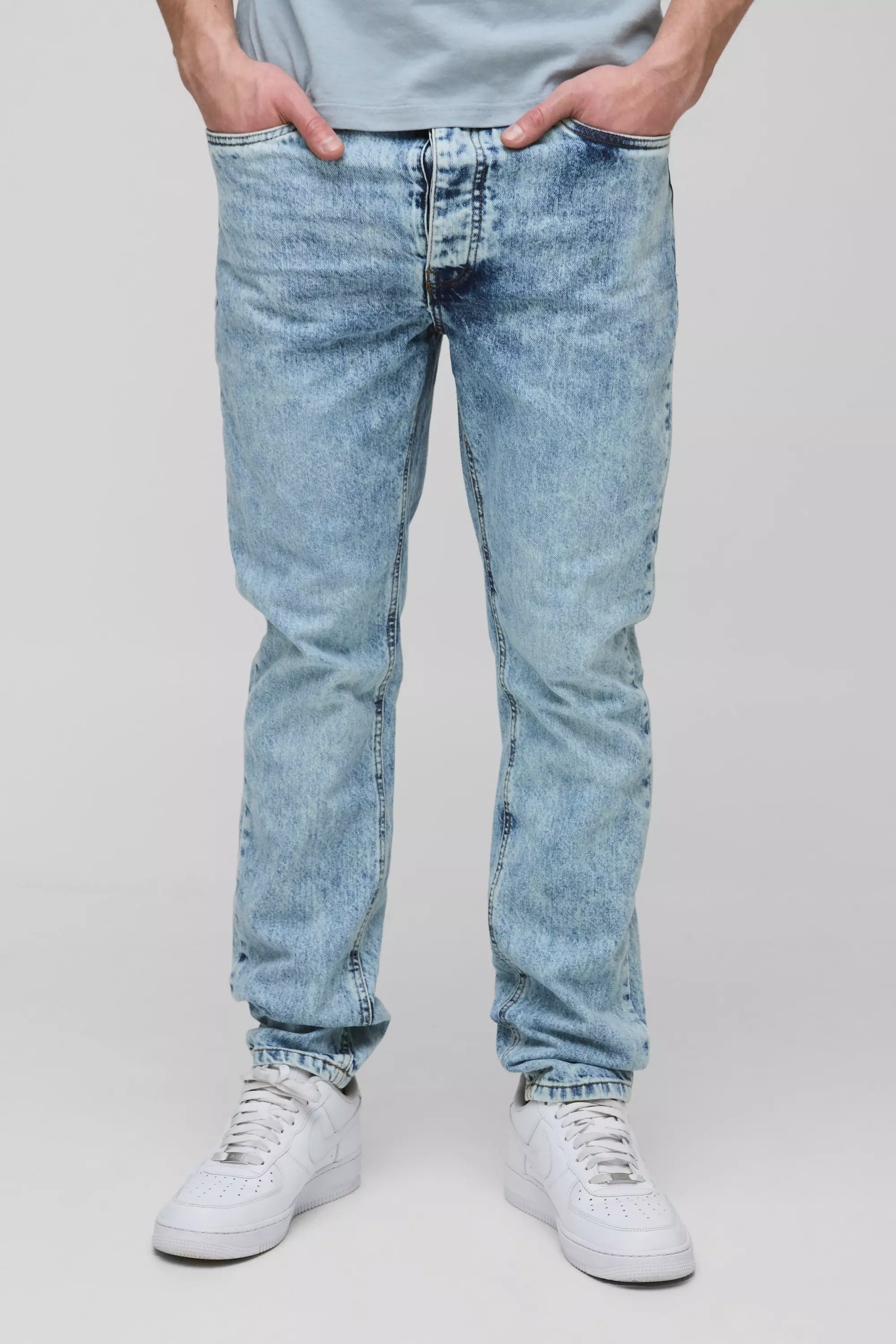Tall - Jean slim rigide, Light blue autre image