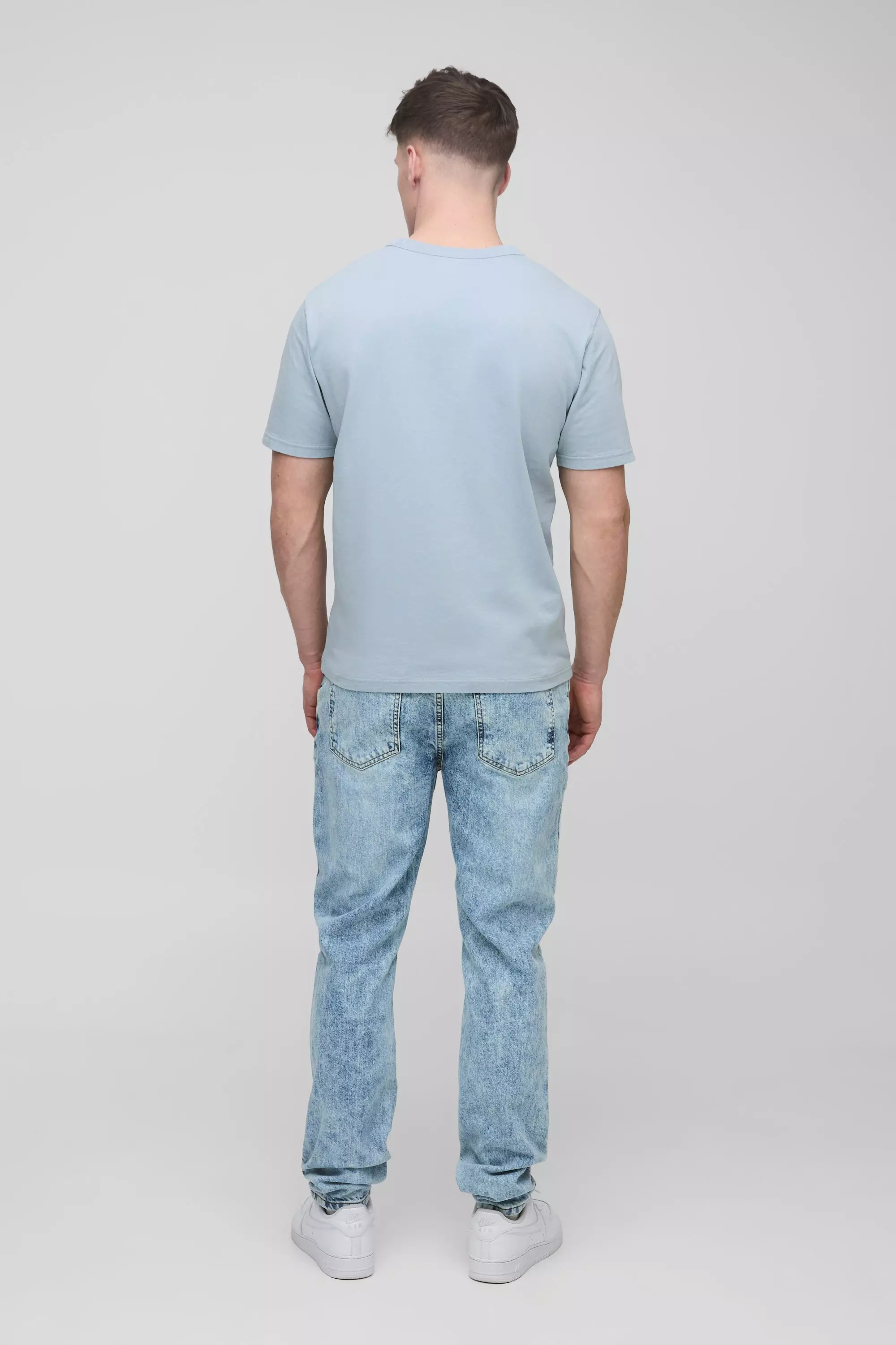Tall - Jean slim rigide, Light blue autre image