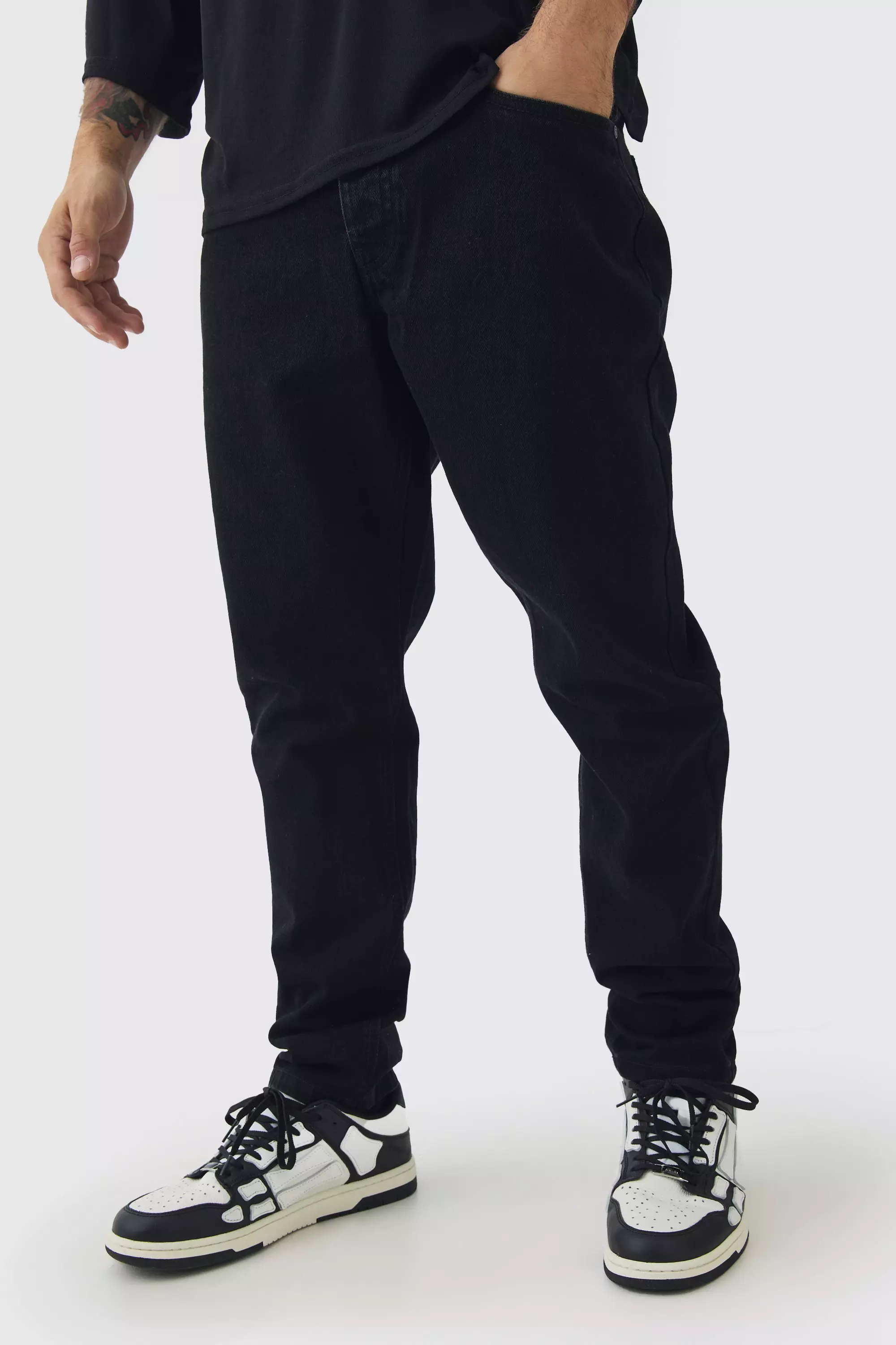 Tapered Rigid Jean In True Black True black