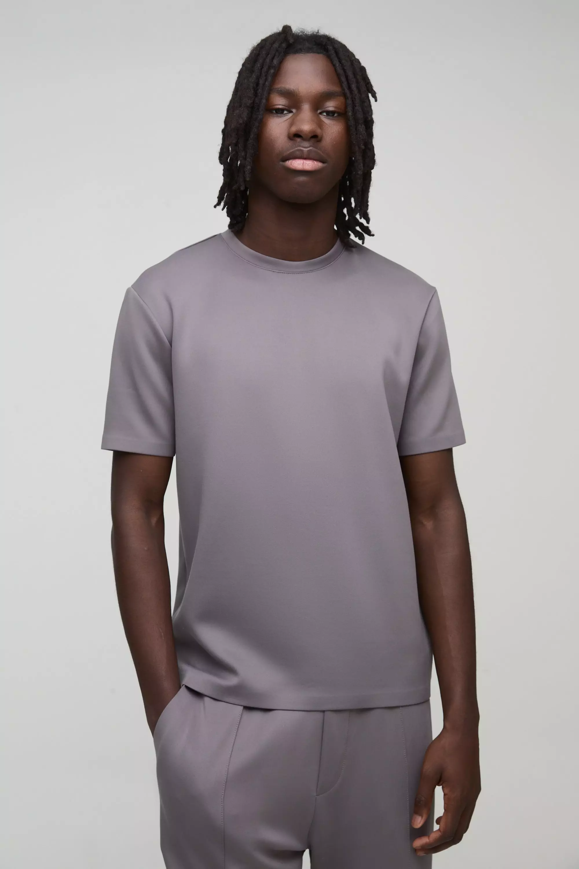 Dark grey Regular Fit Premium Scuba T-shirt alternative image