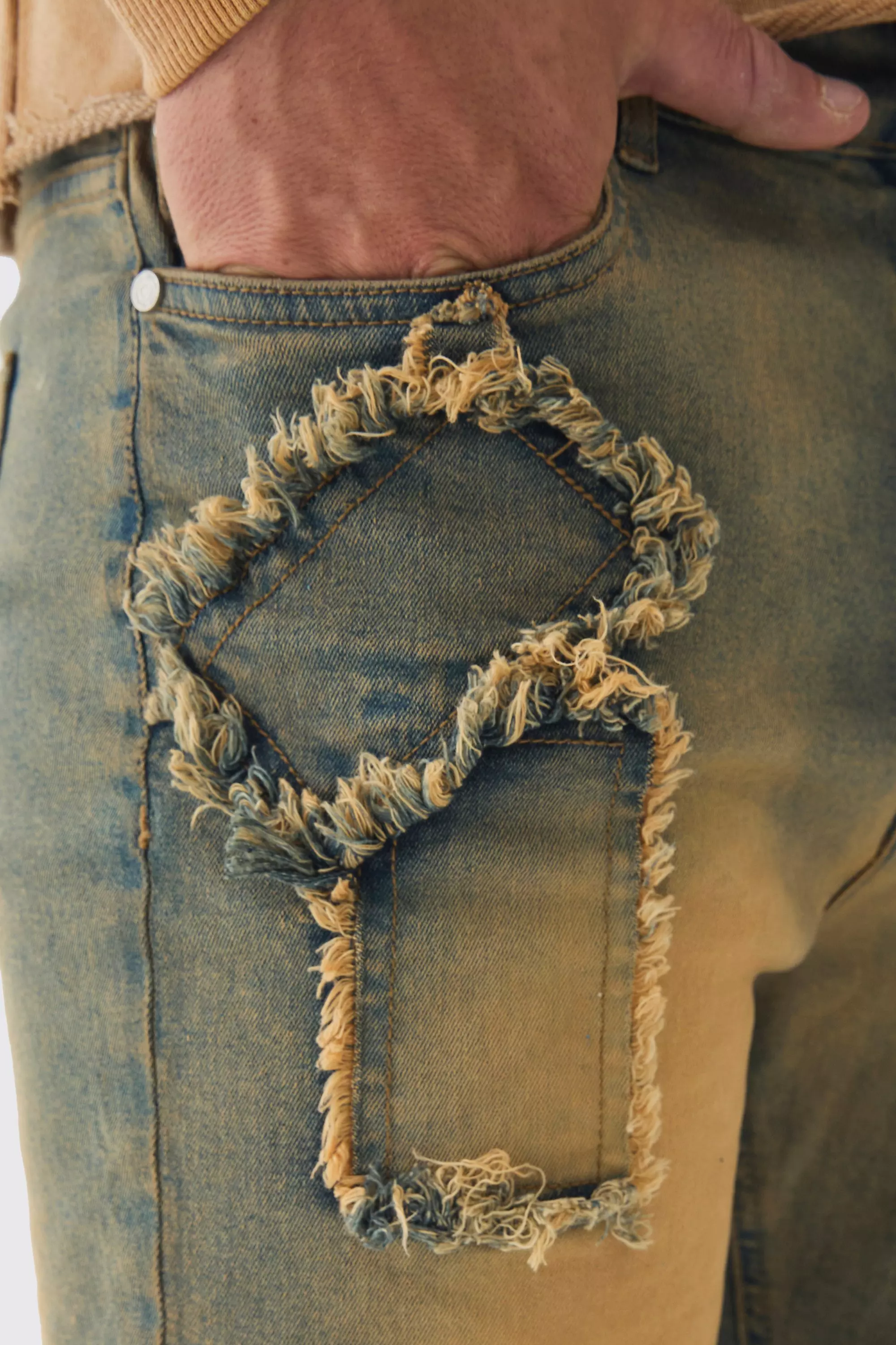 Mid wash Tall Tinted Frayed Skinny Jeans alternative image