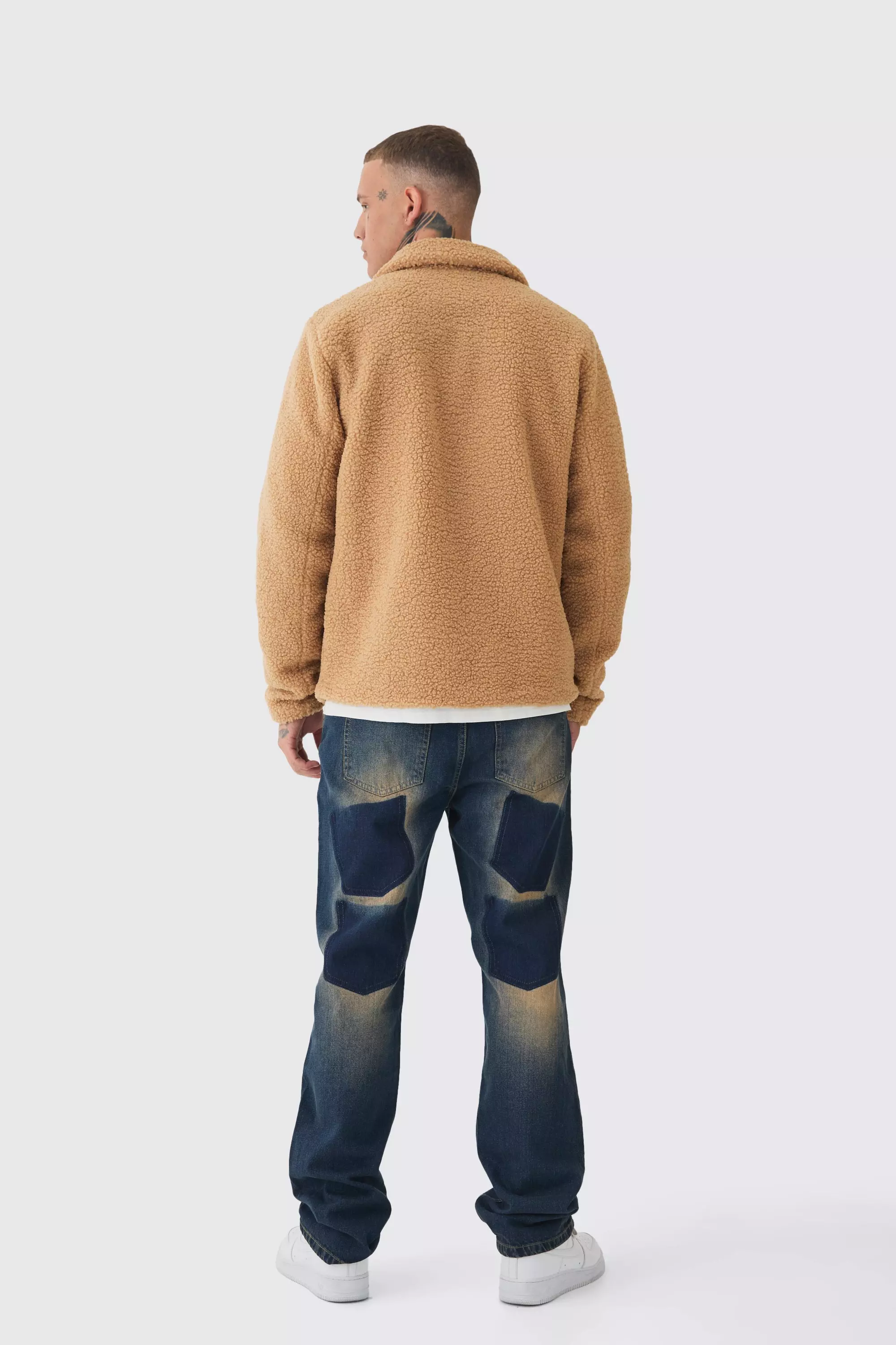 Tall - Jean flare patchwork à double épaisseur, Dark wash autre image