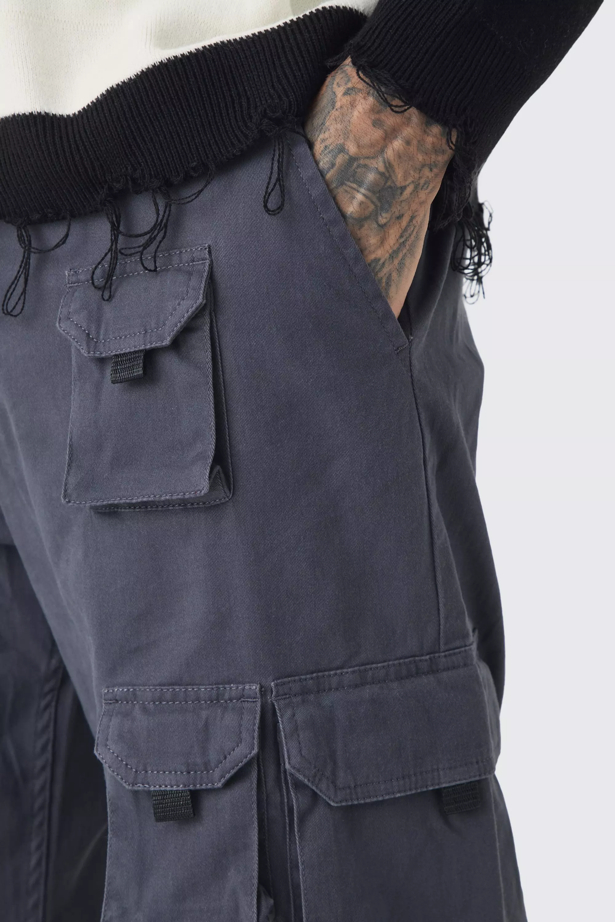 Pantalon large fendu hotsell