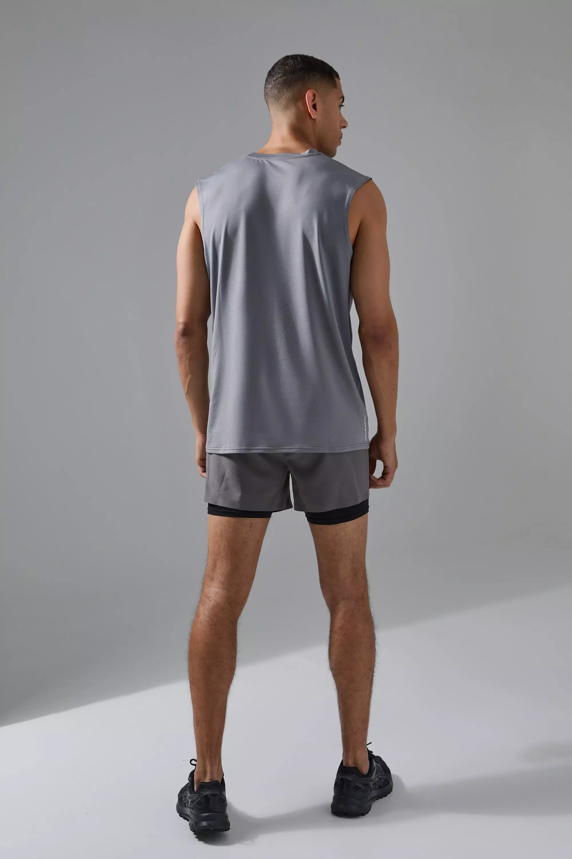 Débardeur de sport imprimé - MAN Active, Charcoal autre image