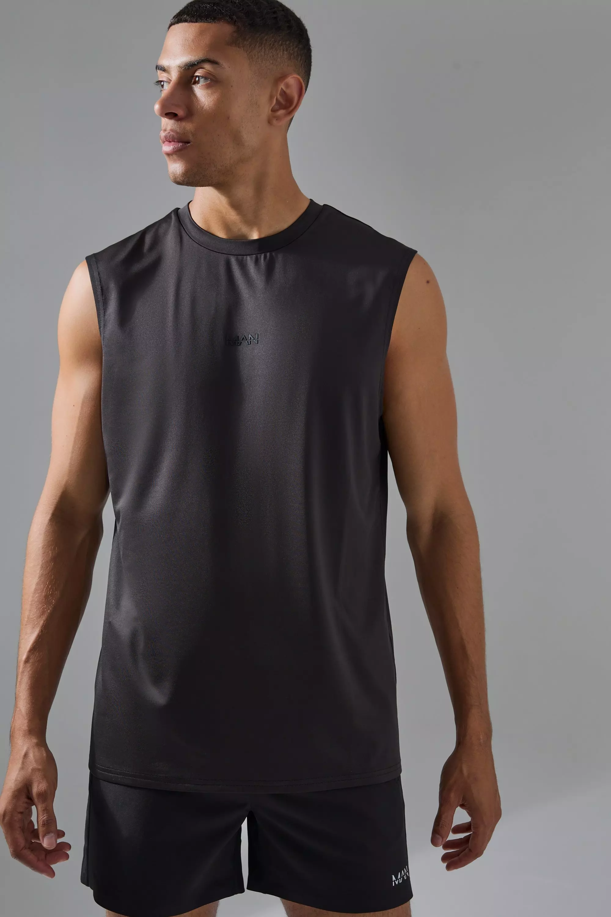 Man Active Performance Pro Gym Tank Black