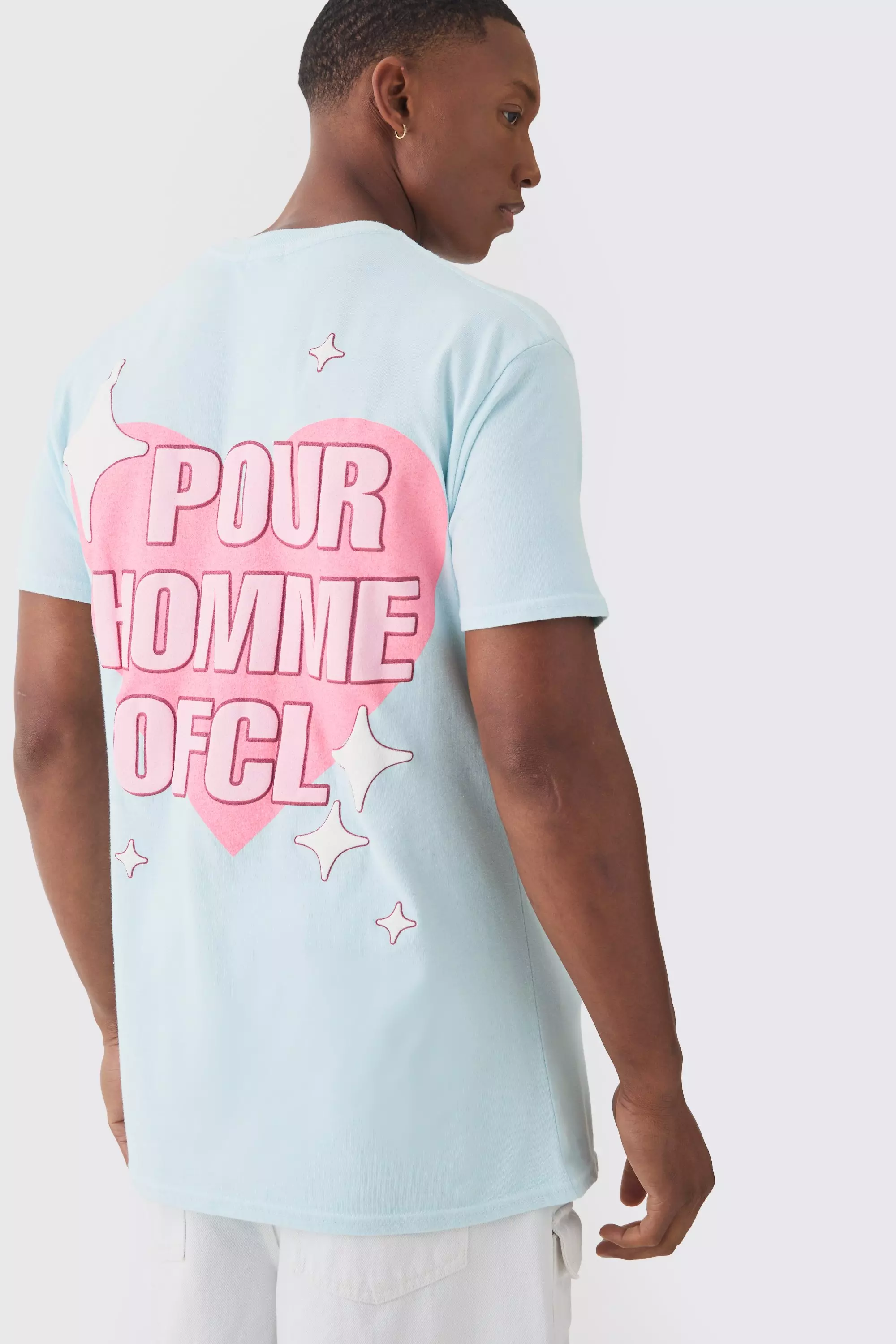 Oversize T-Shirt mit Herz-Print, Blue alternatives Bild