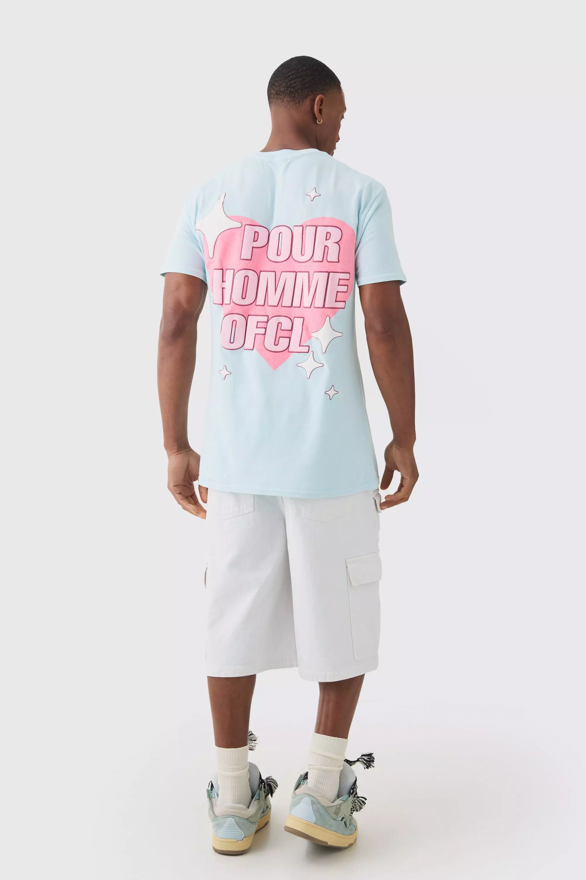 Oversize T-Shirt mit Herz-Print, Blue alternatives Bild