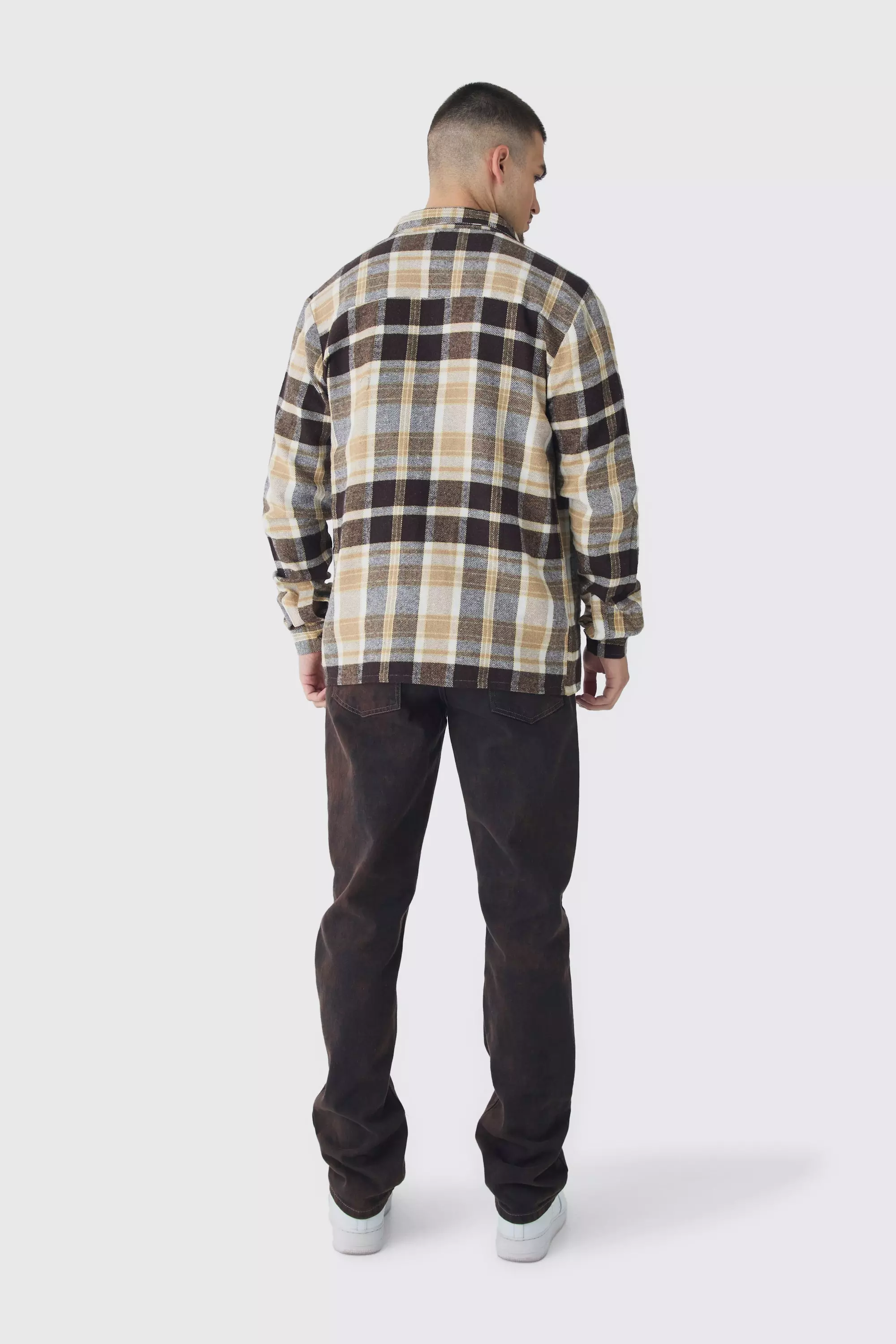 Tall - Chemise oversize à carreaux, Tan autre image