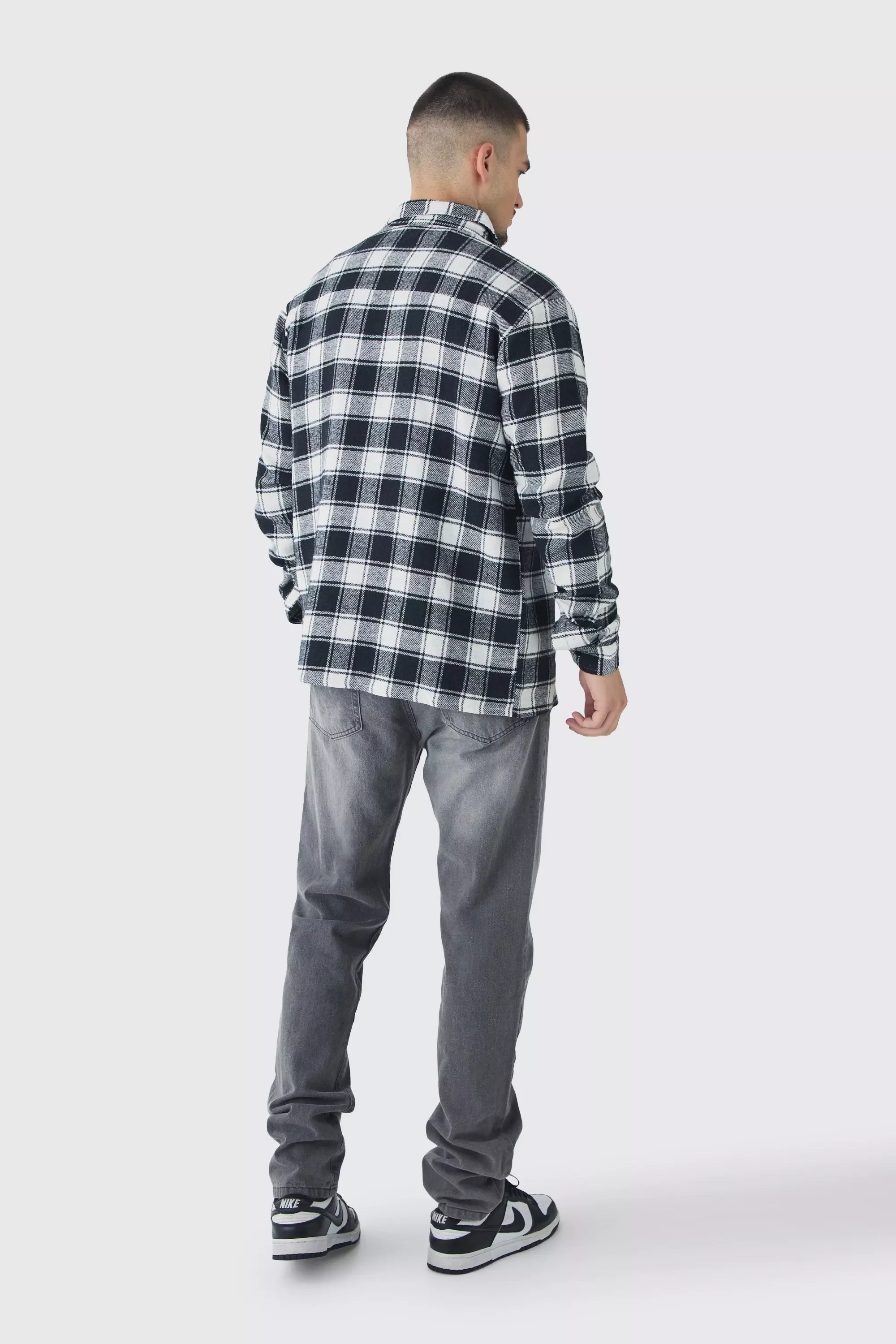 Tall kariertes Oversize Hemd, Black alternatives Bild