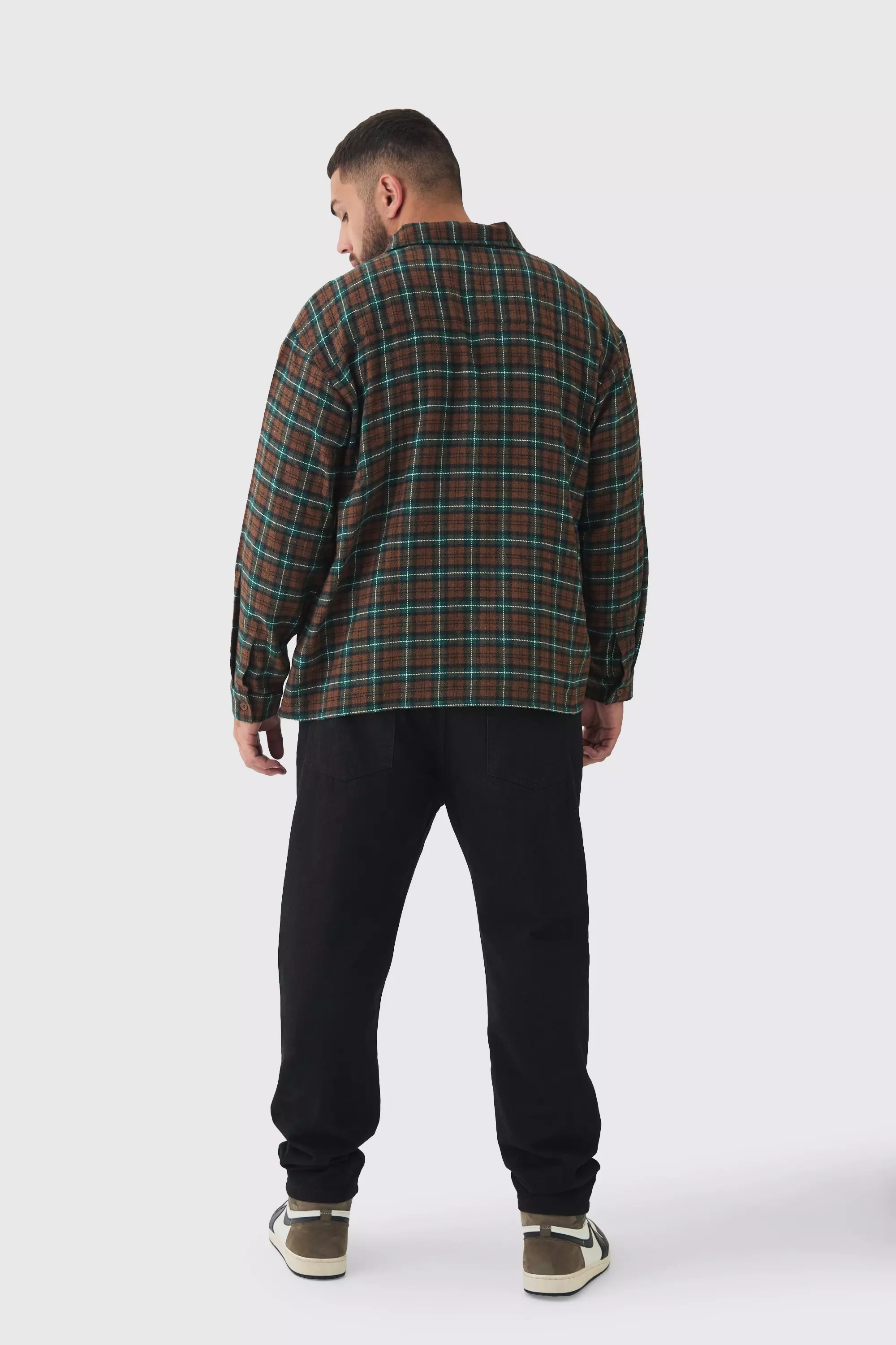 Plus kariertes Oversize Tartan-Hemd, Rust alternatives Bild