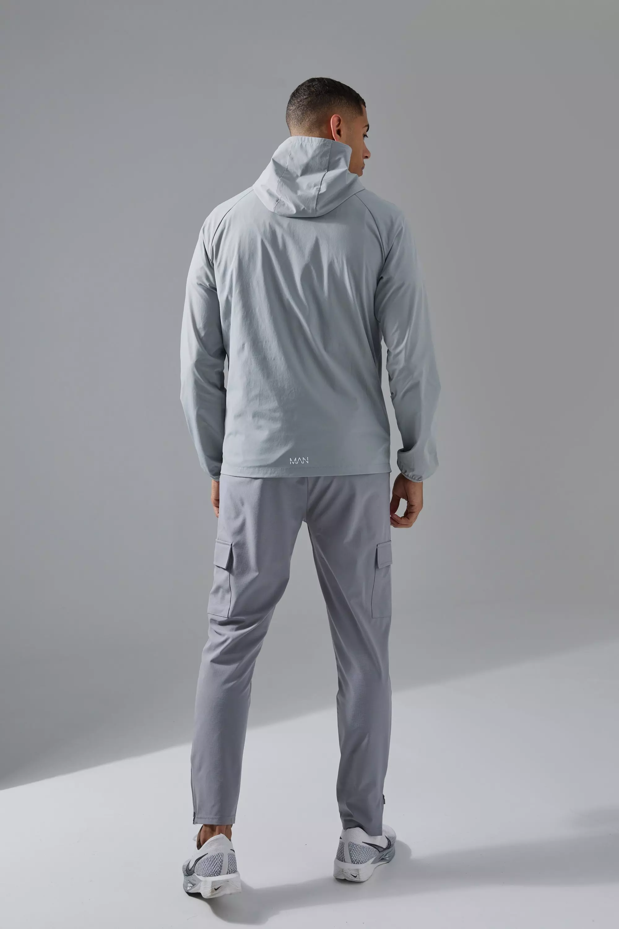 Light grey Man Active Quilted Hooded Jacket alternative image