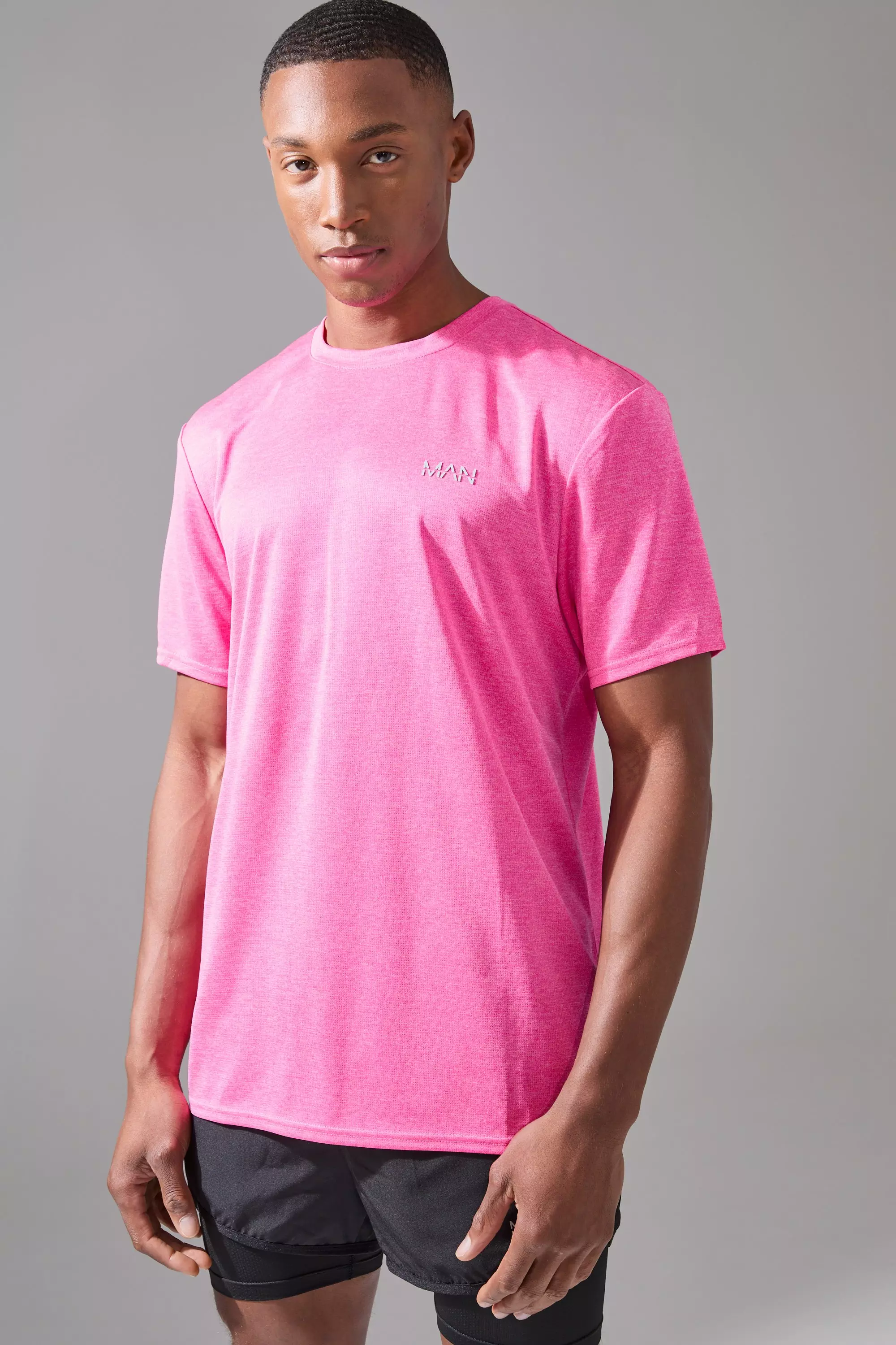 Man Active Performance T-Shirt, Pink alternatives Bild