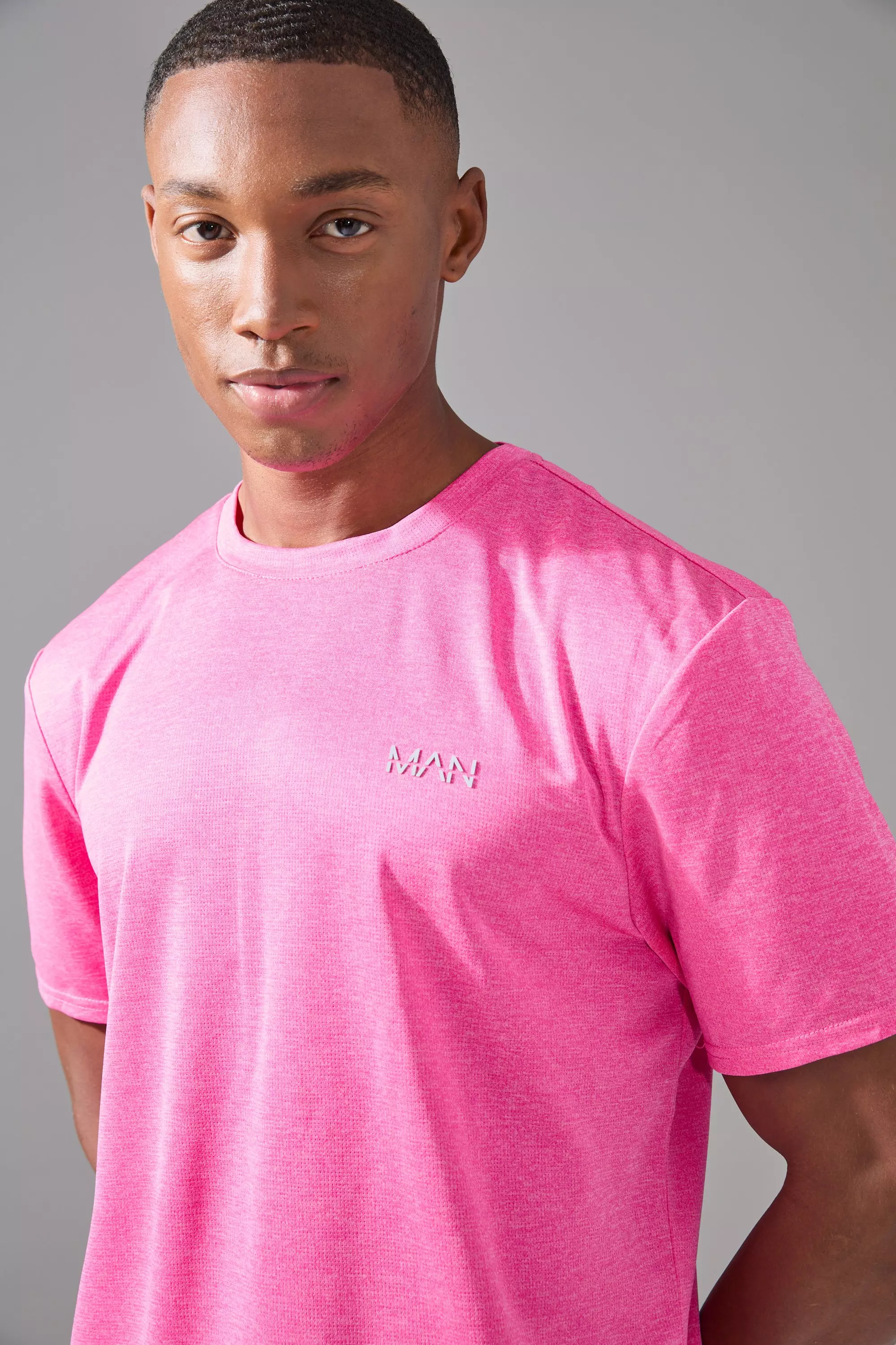 Man Active Performance T-Shirt, Pink alternatives Bild