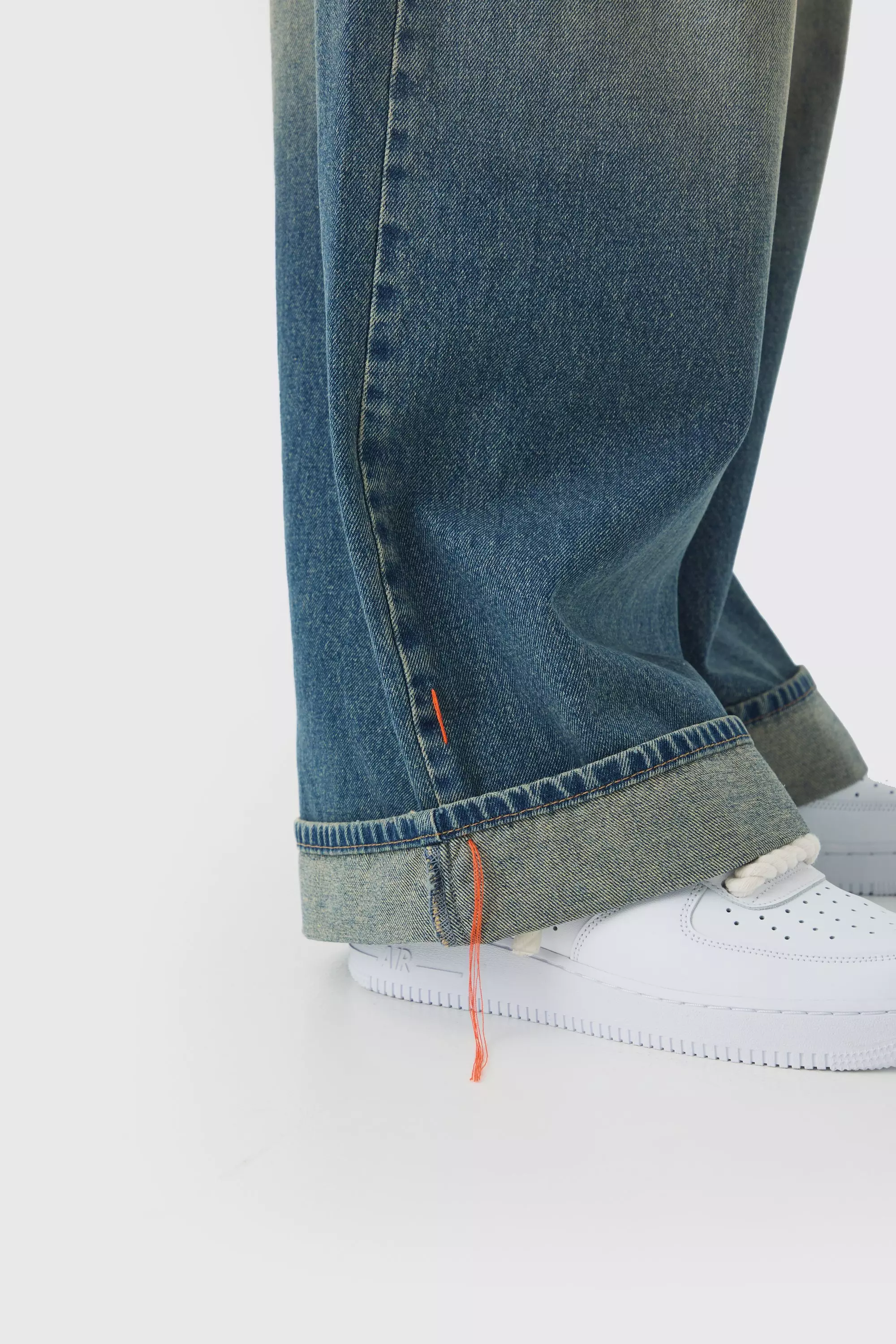 Lockere Jeans mit Naht-Detail, Antique blue alternatives Bild