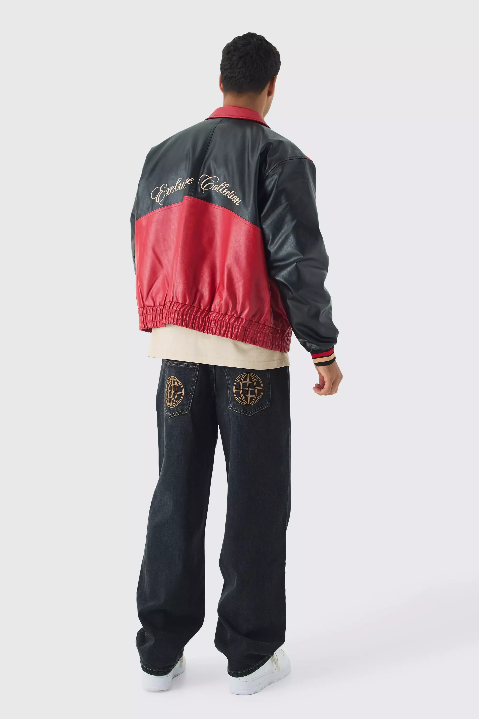 Extreme Baggy Rigid Boxer Double Waistband Jeans | boohooMAN USA