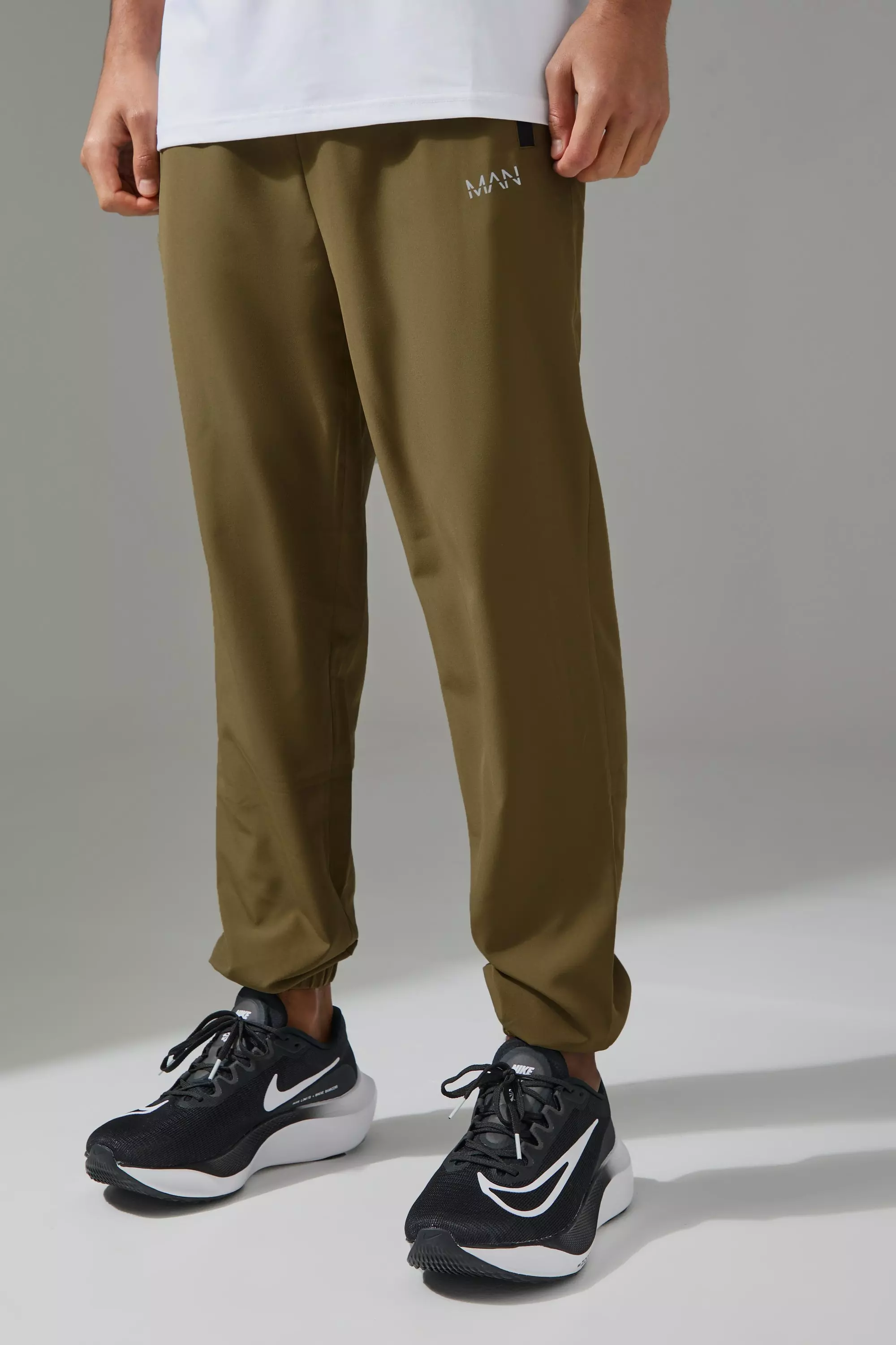 Khaki Man Active Gym Tapered Jogger