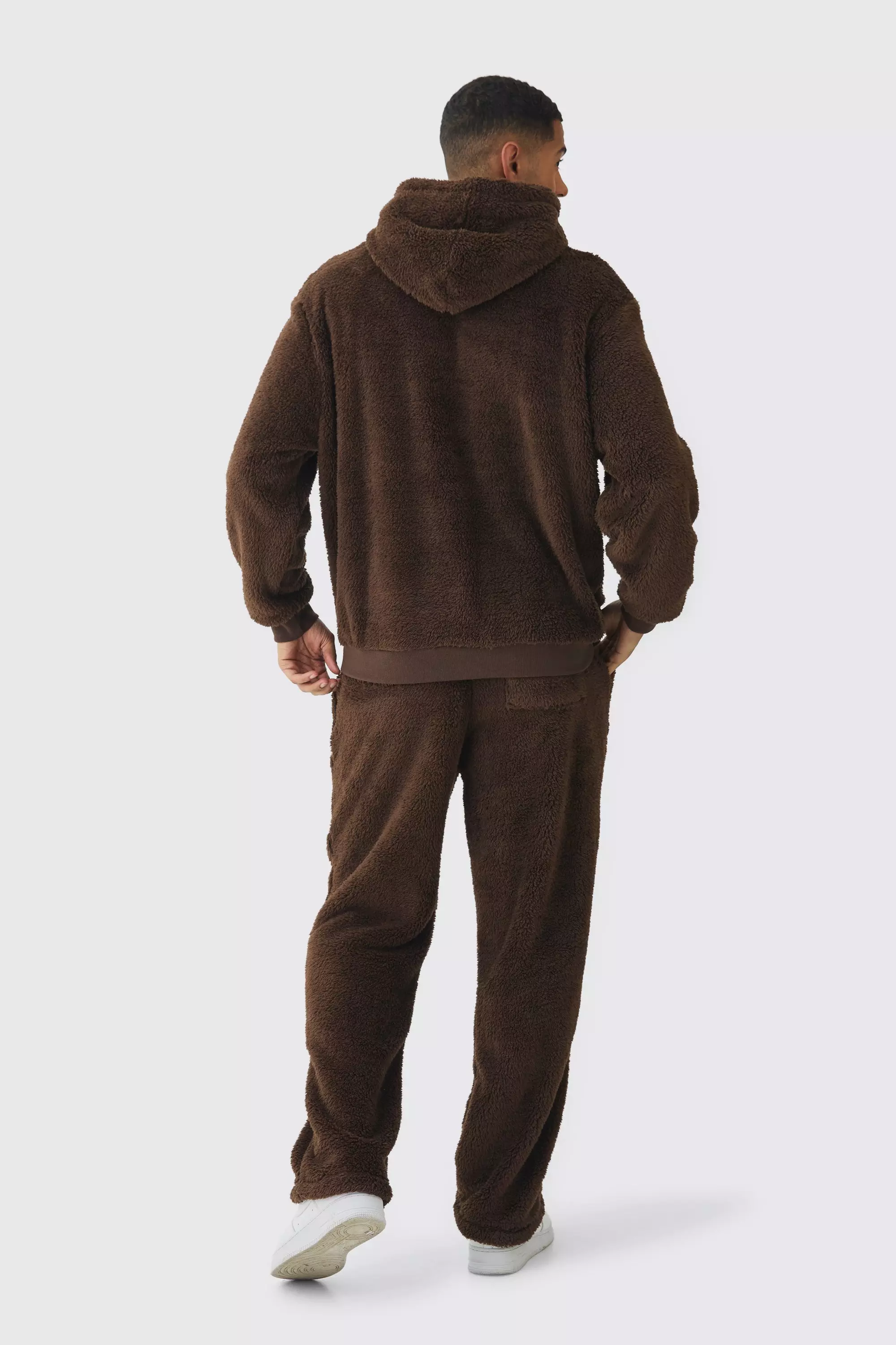 Sweat à capuche oversize en polaire, Chocolate autre image