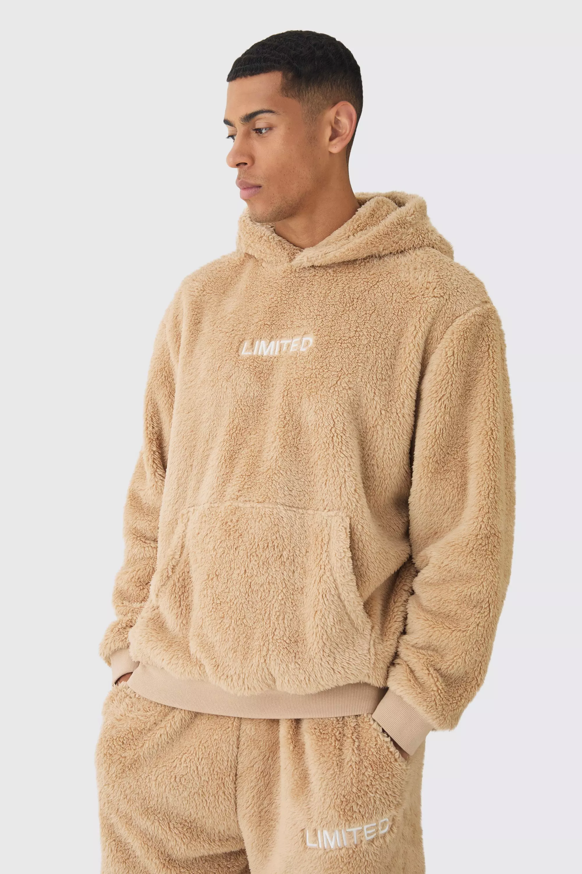 Oversized Limited Teddy Borg Hoodie boohooMAN UK