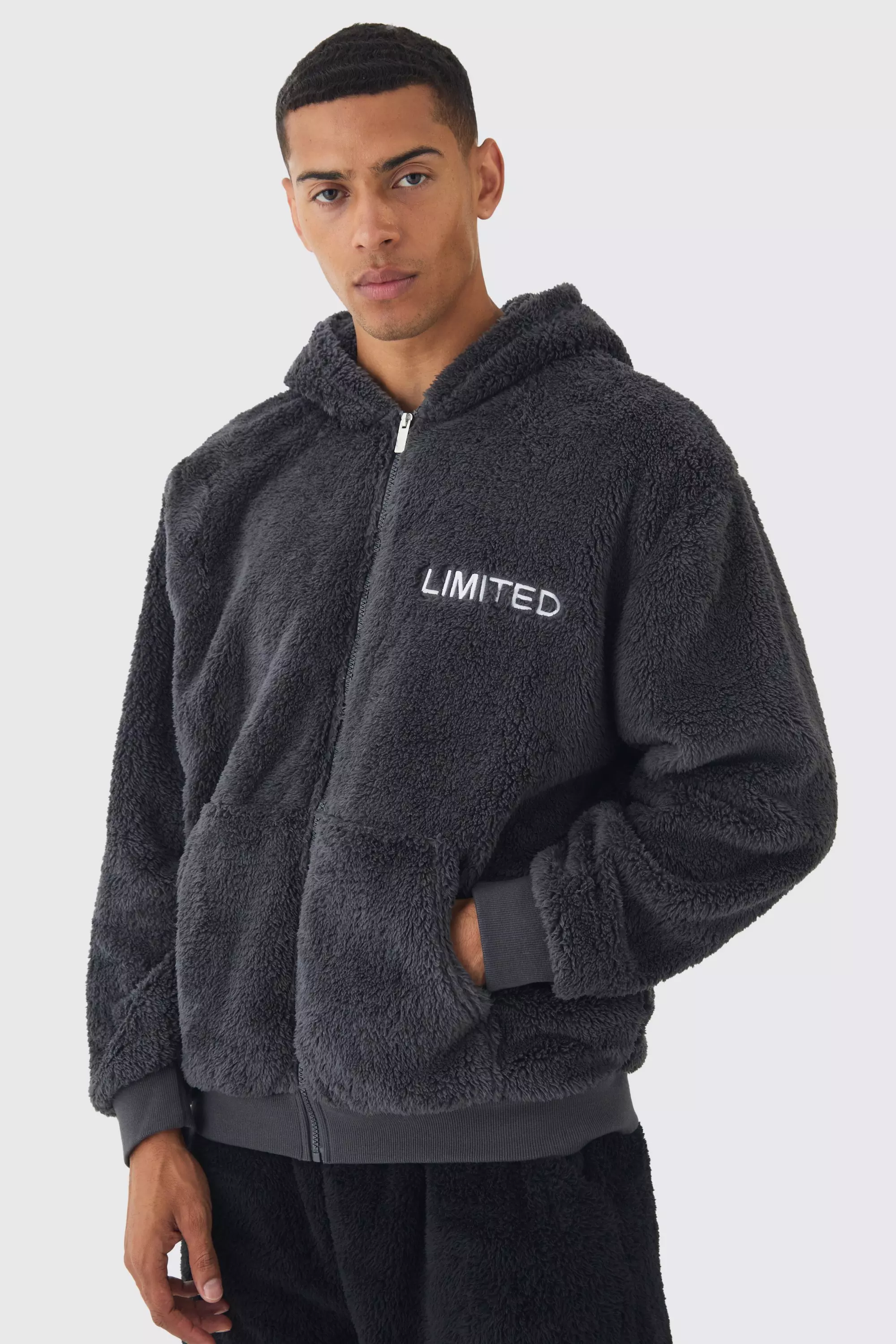 Borg teddy hoodie hot sale