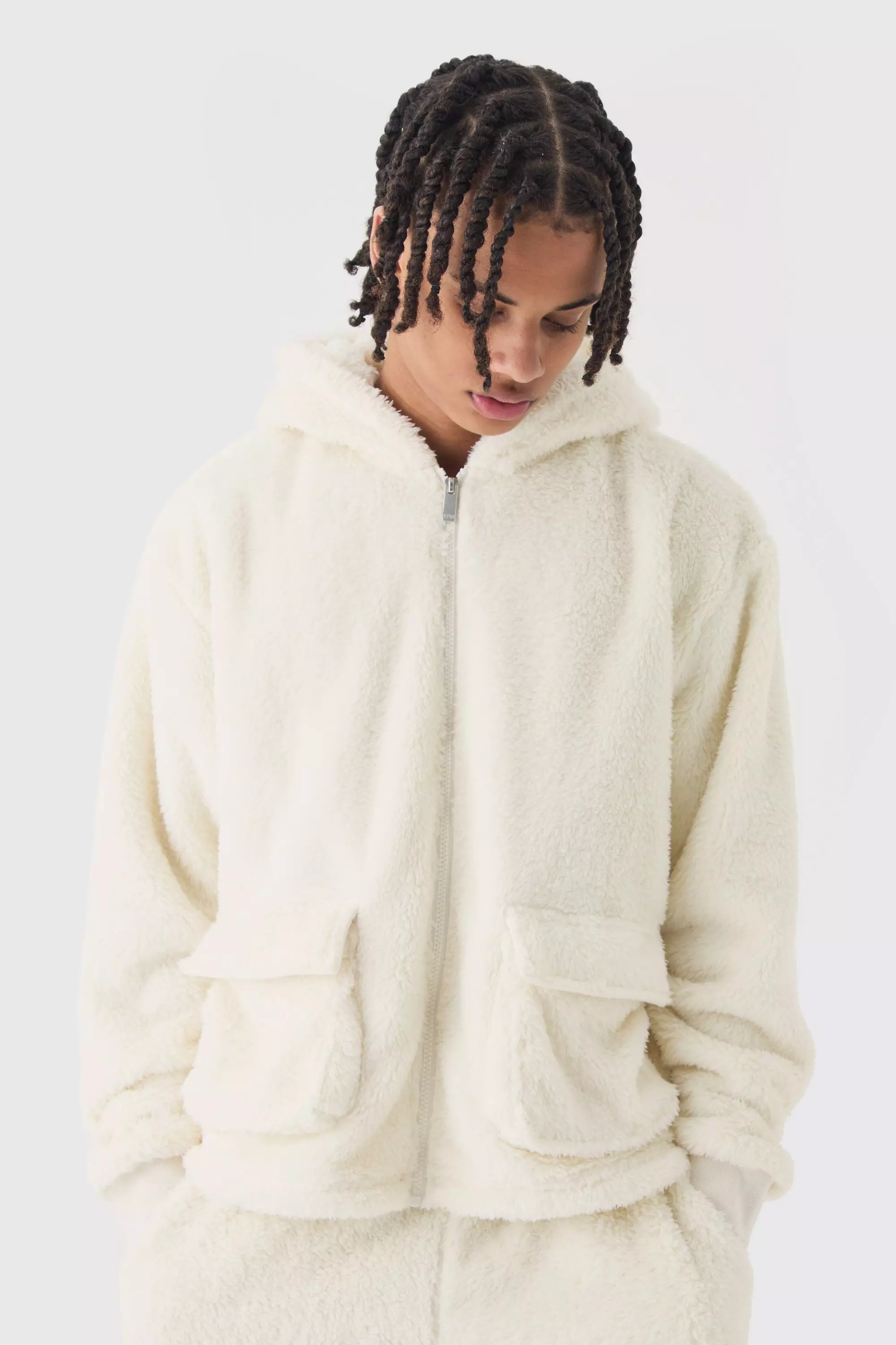 Boohooman teddy hoodie sale