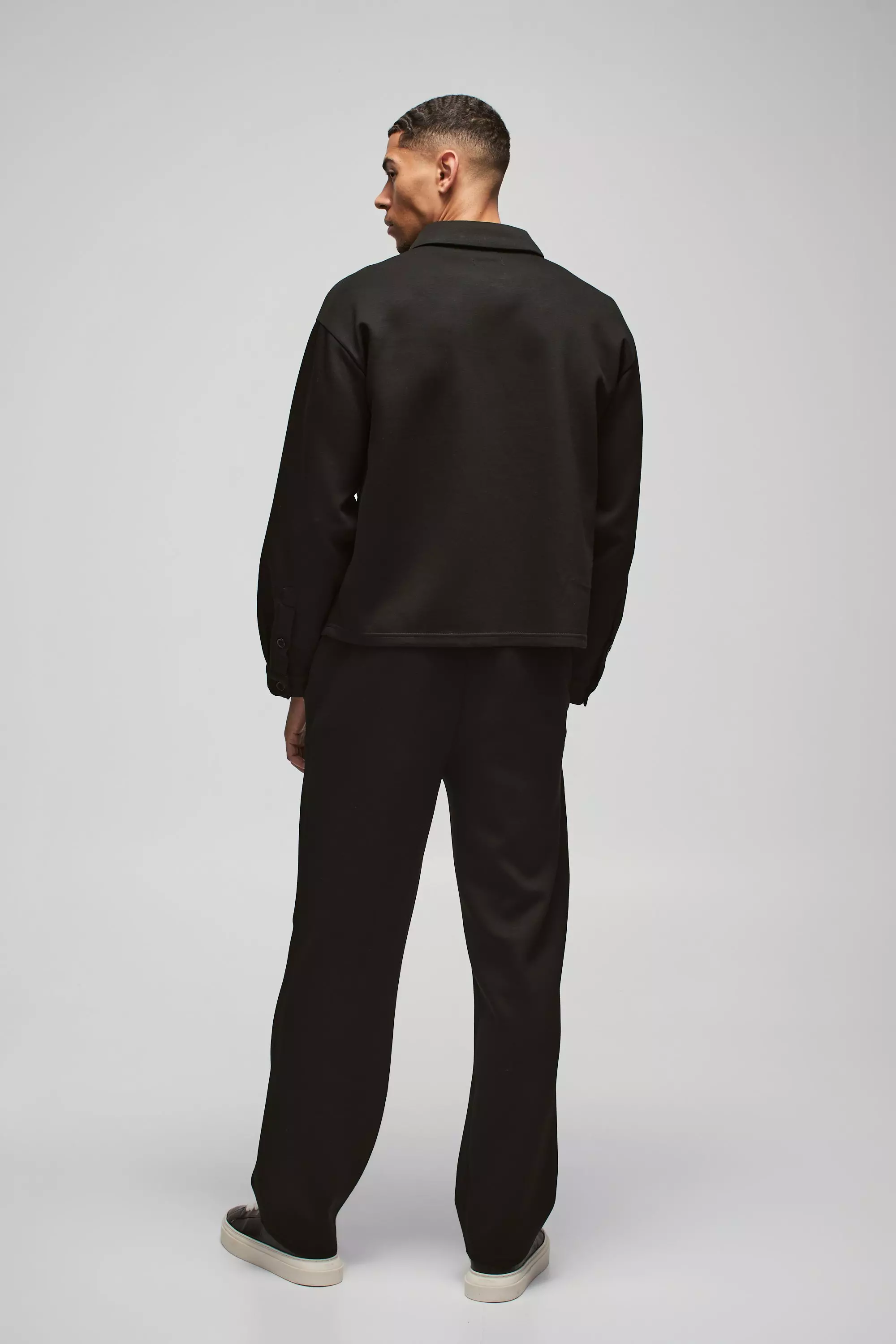 Black Straight Leg Pintuck Scuba Trouser alternative image
