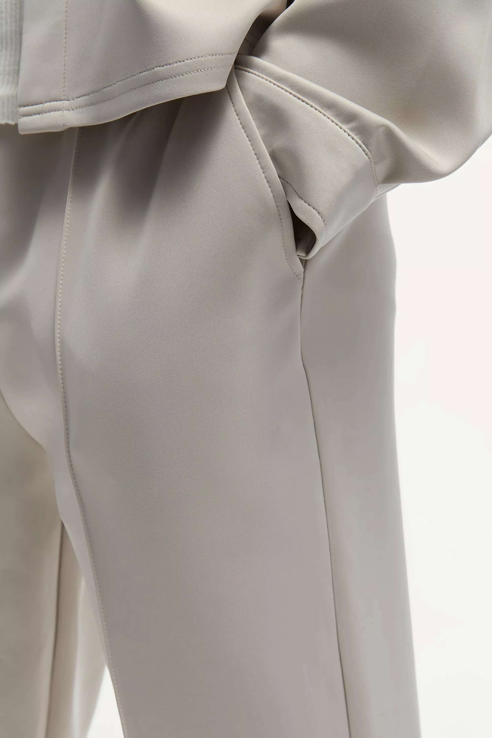 Stone Toelopende Scuba Broek Met Biezen alternatieve afbeelding
