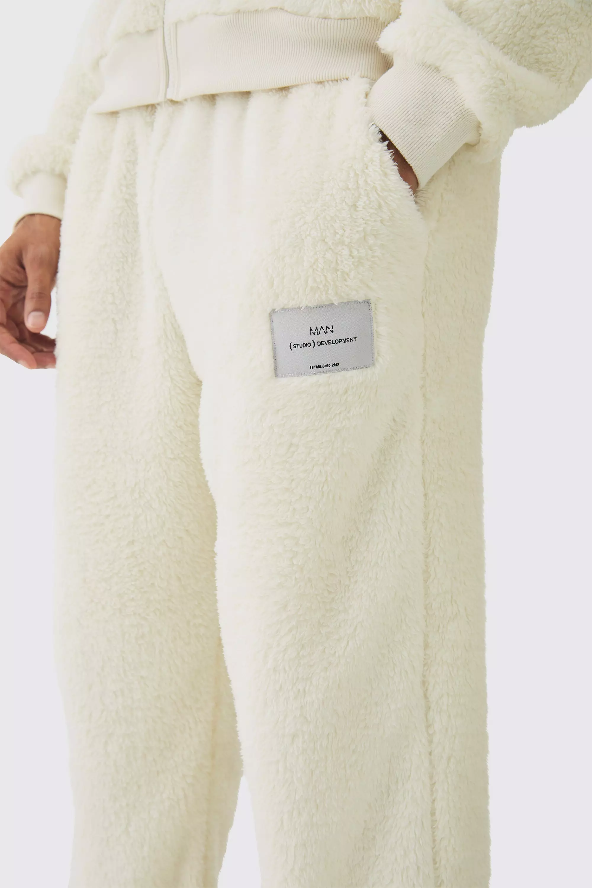 Straight Leg Limited Edition Teddy Borg Joggers boohooMAN IE