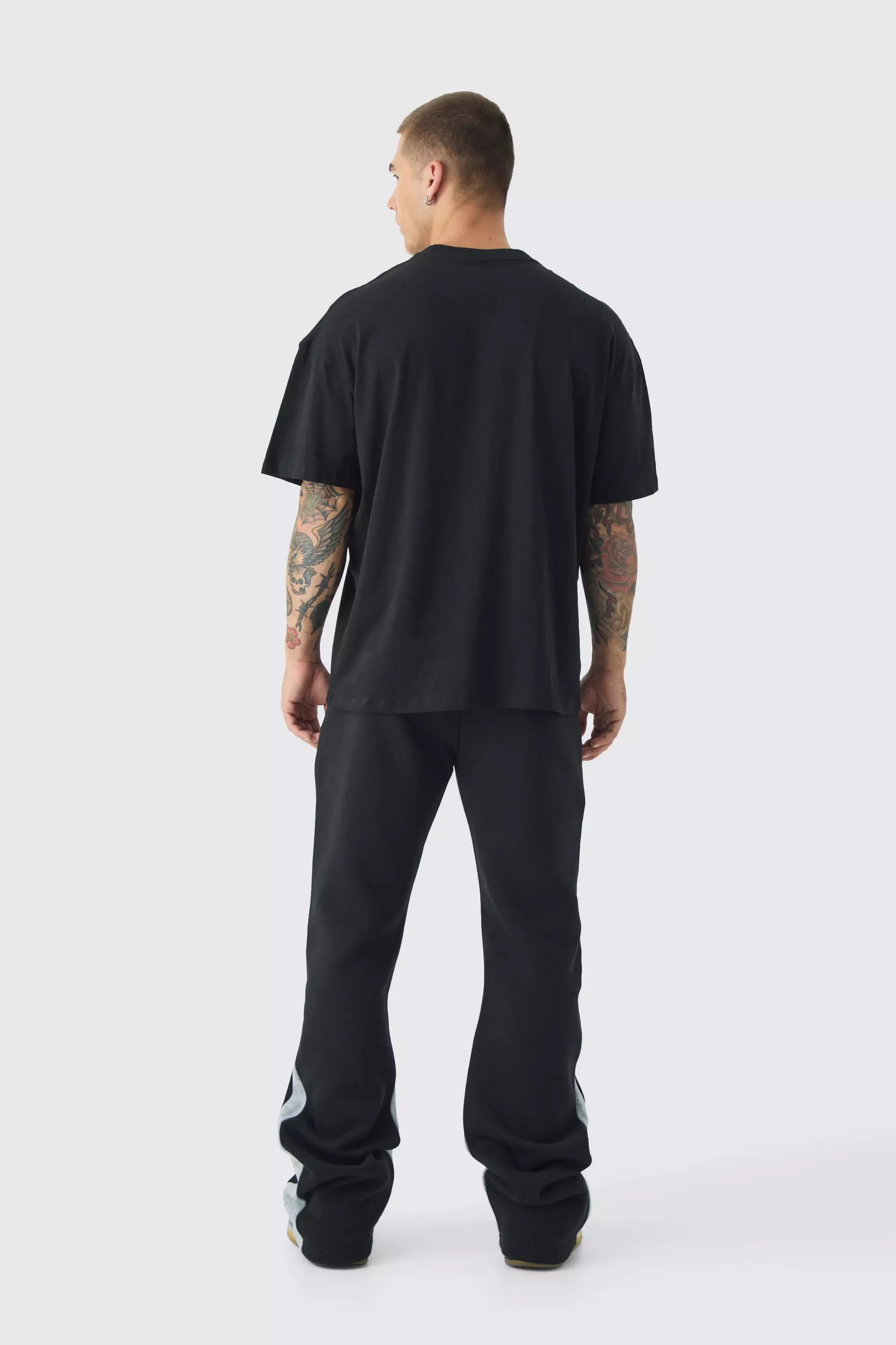 Stacked Fit Gusset Jogger | boohooMAN USA