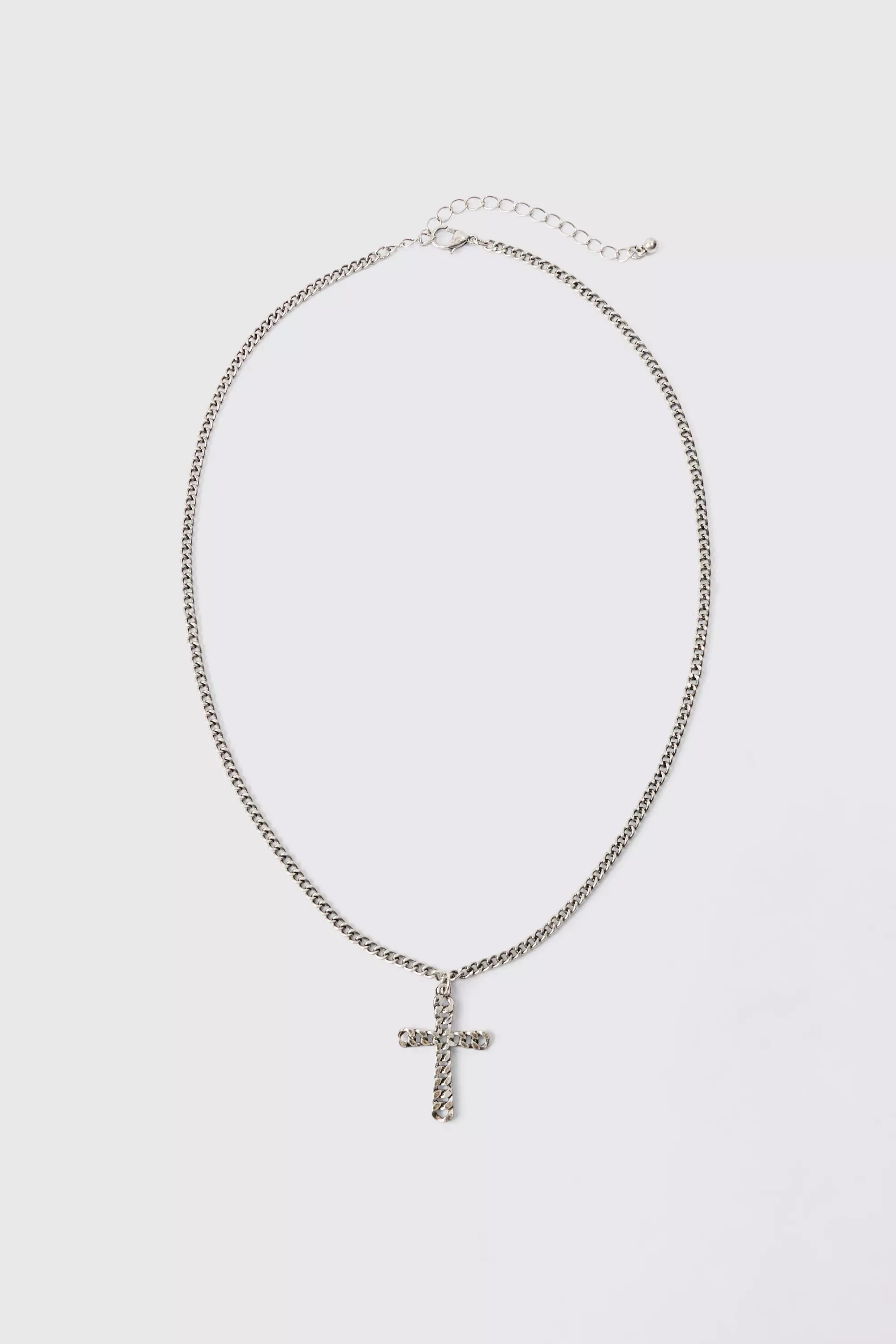 Cross Pendant Necklace Silver