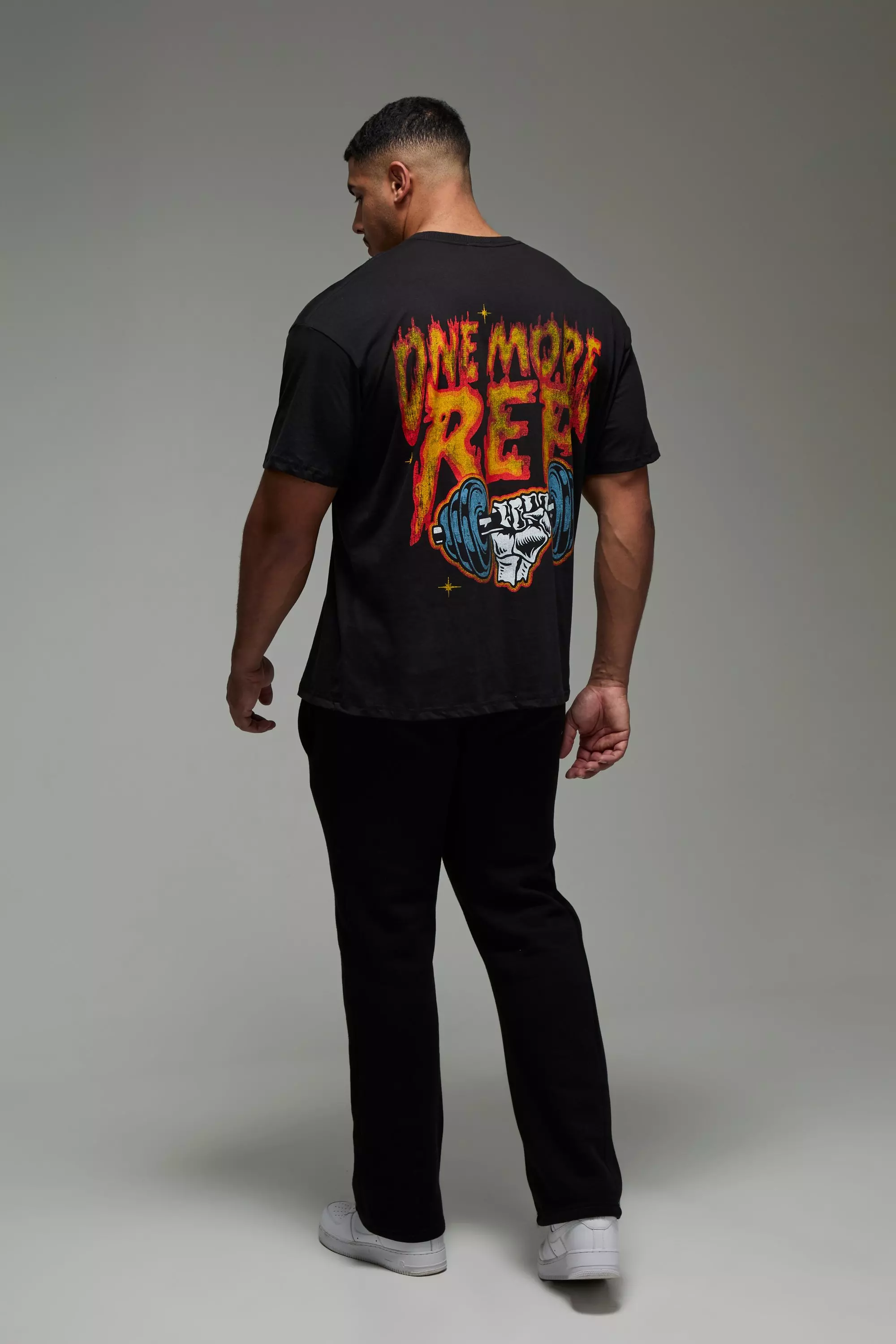 T-shirt oversize imprimé - MAN Active, Black autre image