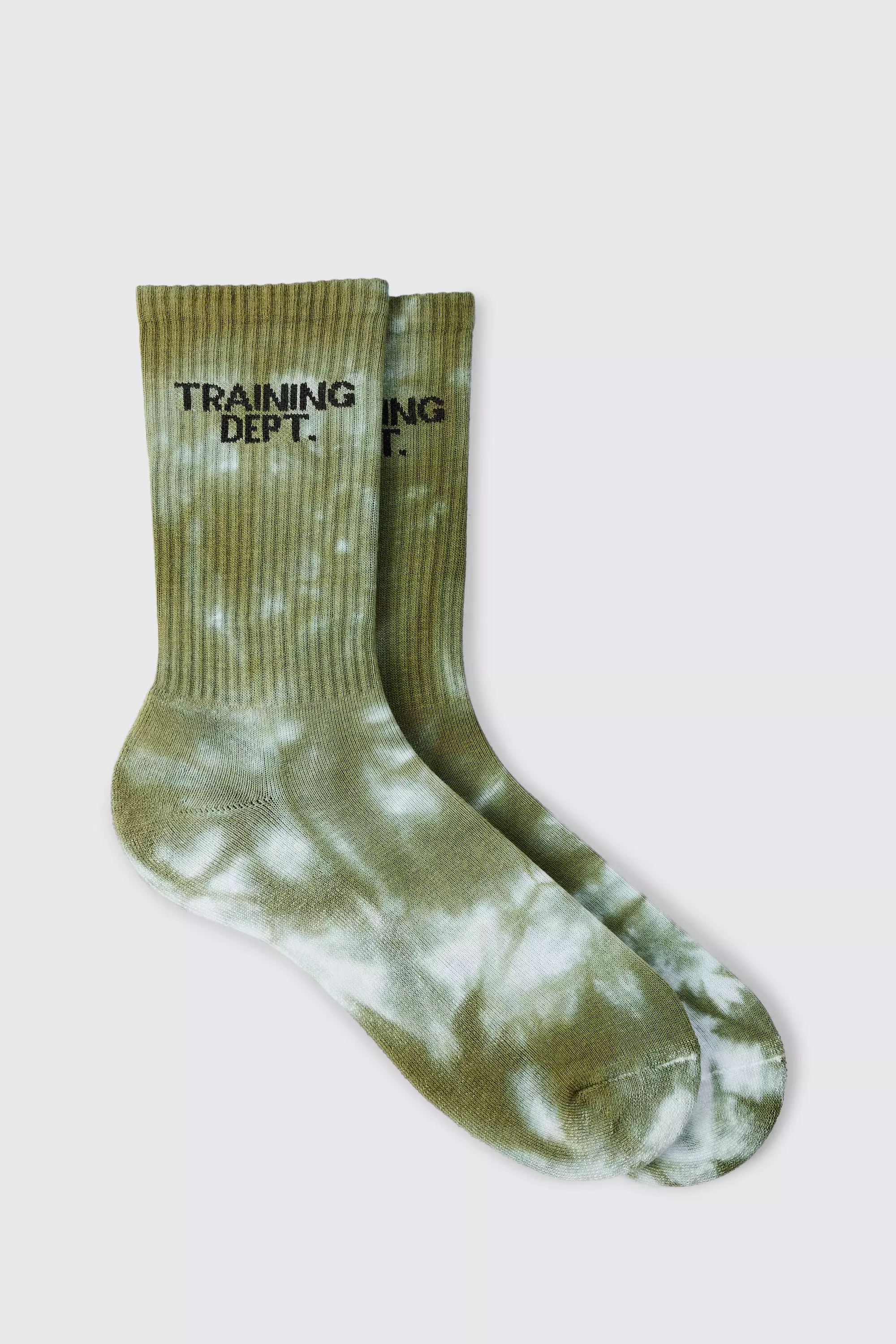 Man Active Training Dept Tie-dye Crew Socks Khaki