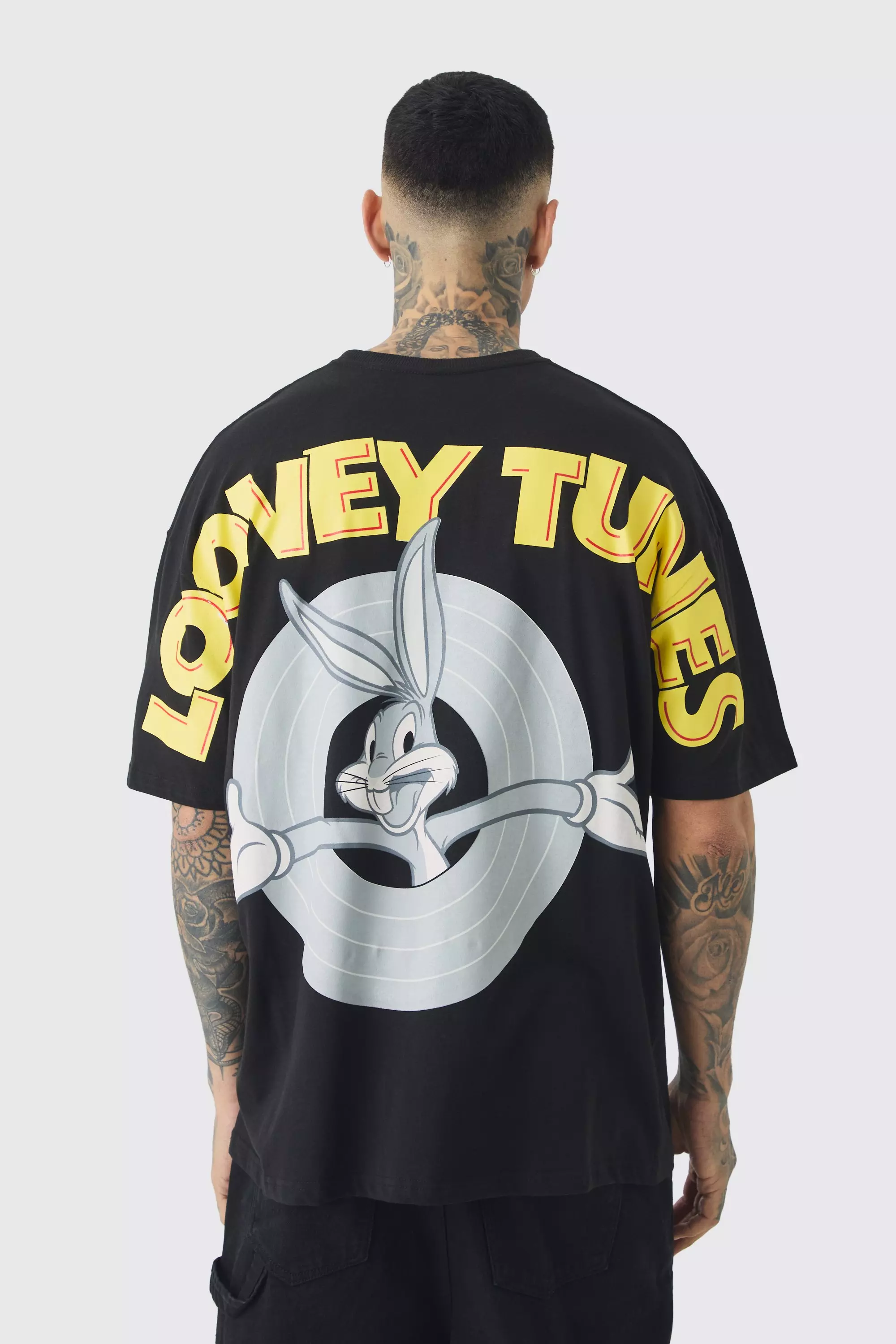 Tall Looney Tunes Back Print License T-shirt In Black Black