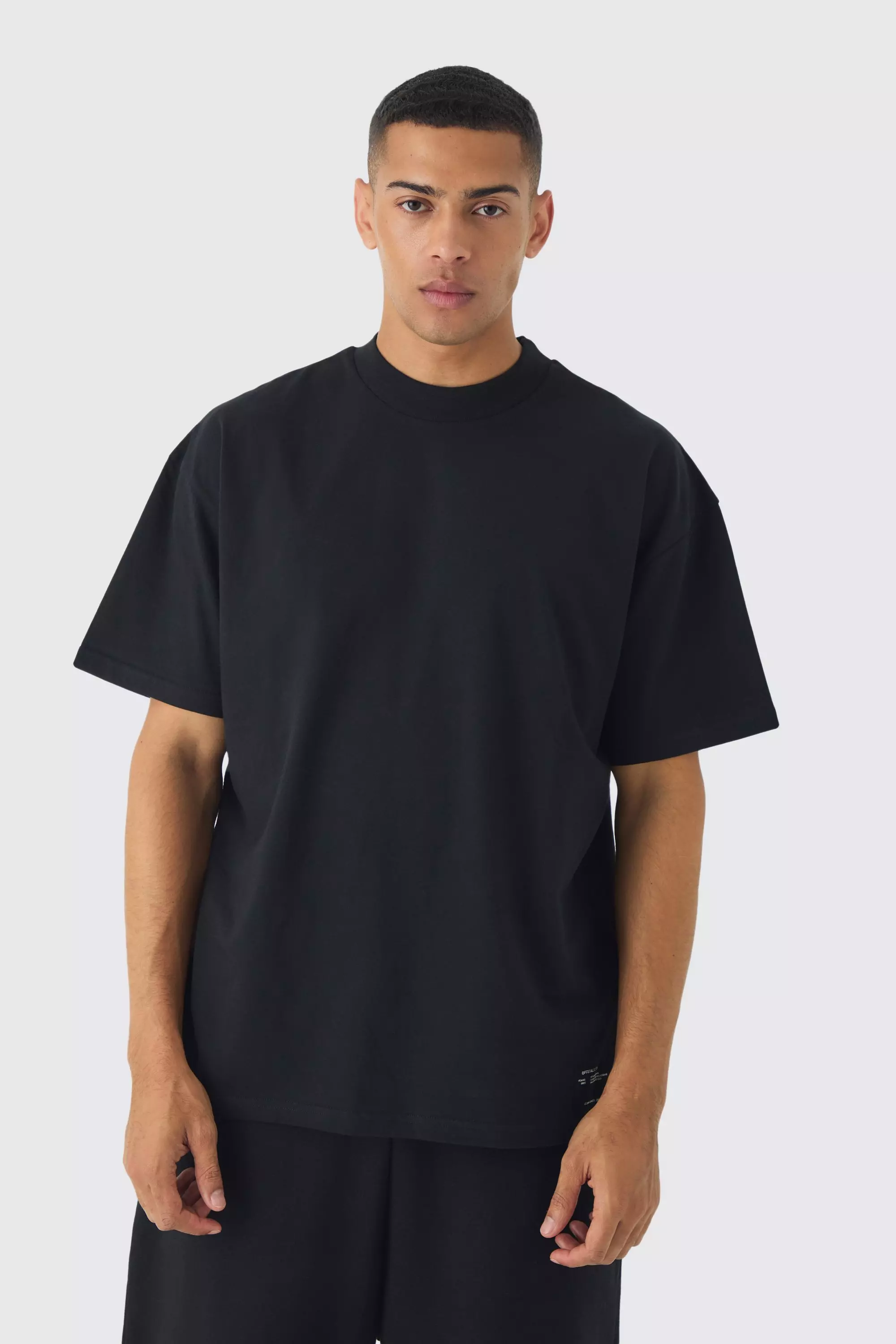 T-shirt oversize à col montant, Black autre image